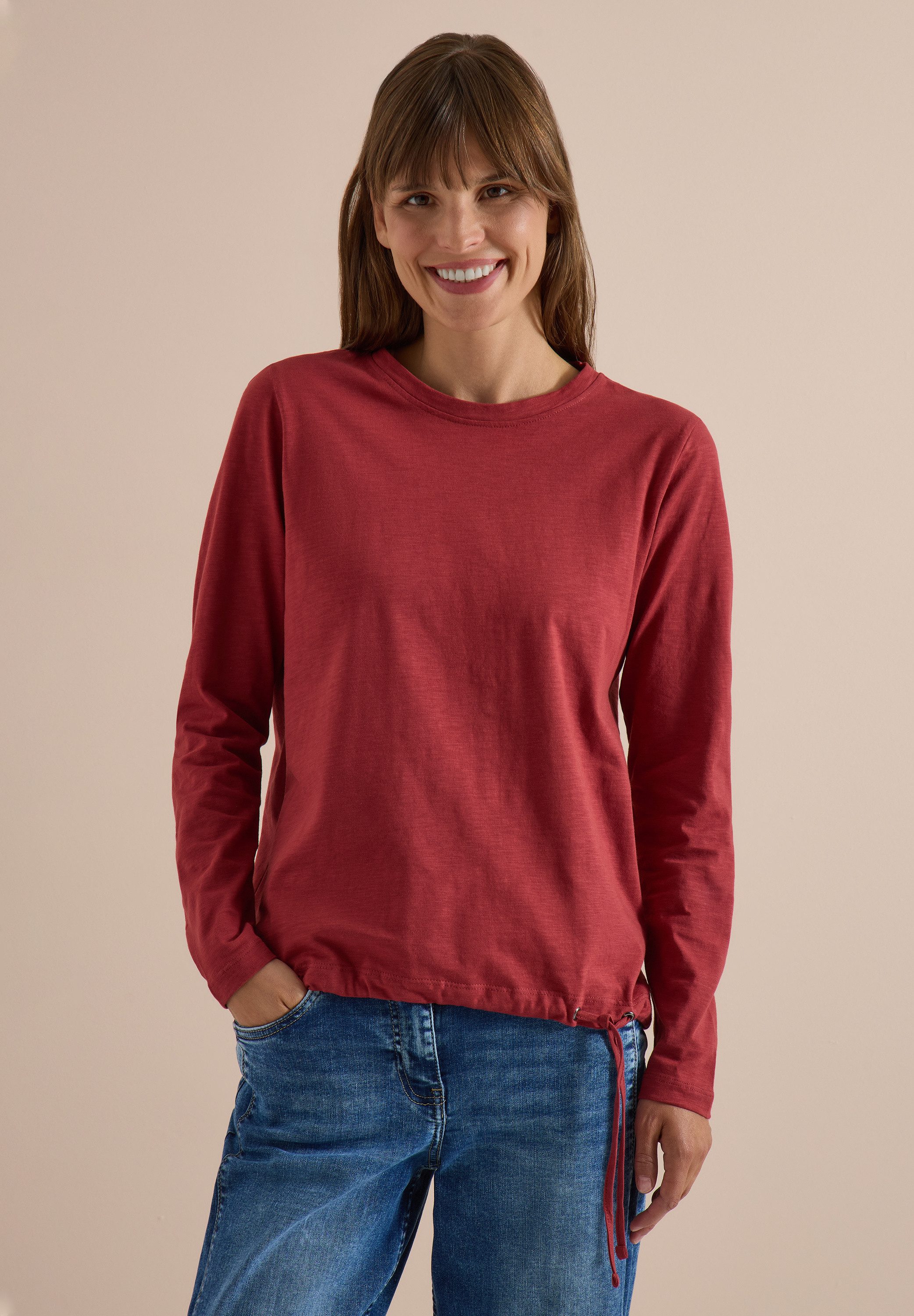 CECIL Langarmshirt aus reiner Baumwolle