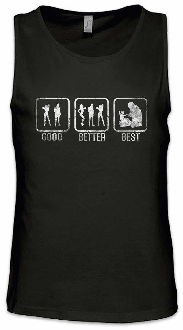 Tanktop Good Better Best Ärmelloses T-Shirt Lvl. Lvl Gamer RPG Roleplay Games