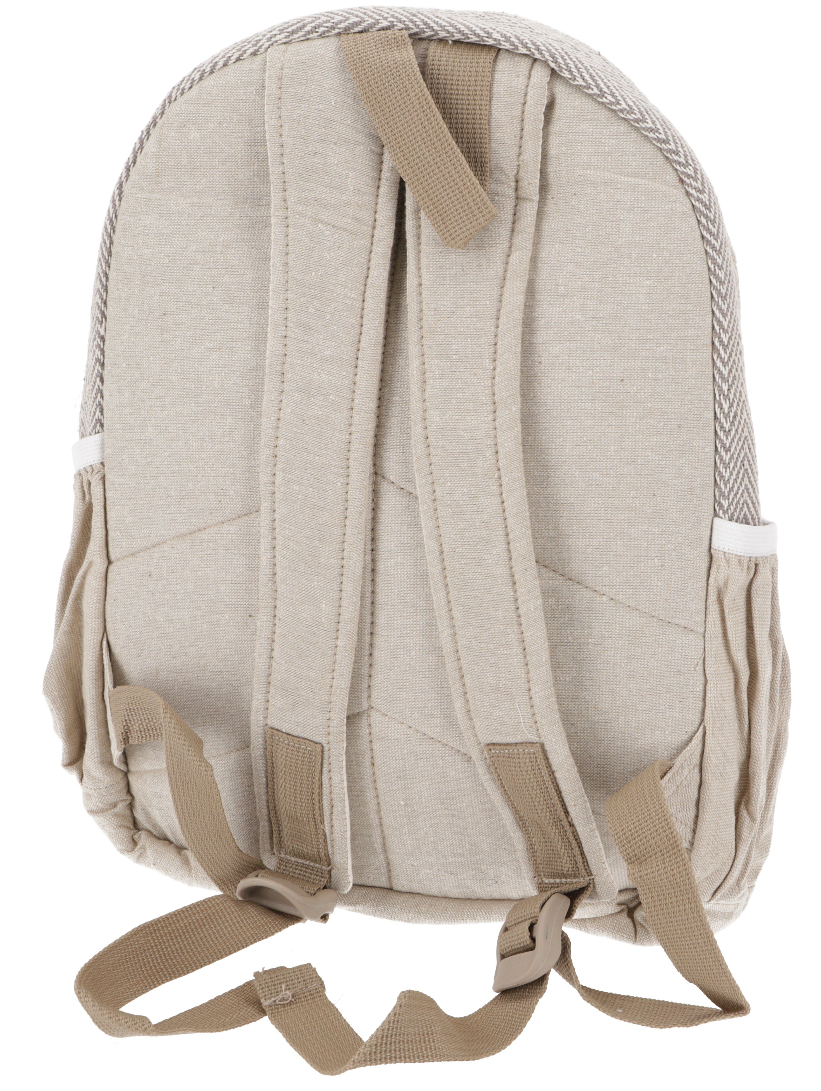 Guru-Shop Freizeitrucksack Bunter Ethno Hanf Rucksack - beige/rot günstig online kaufen