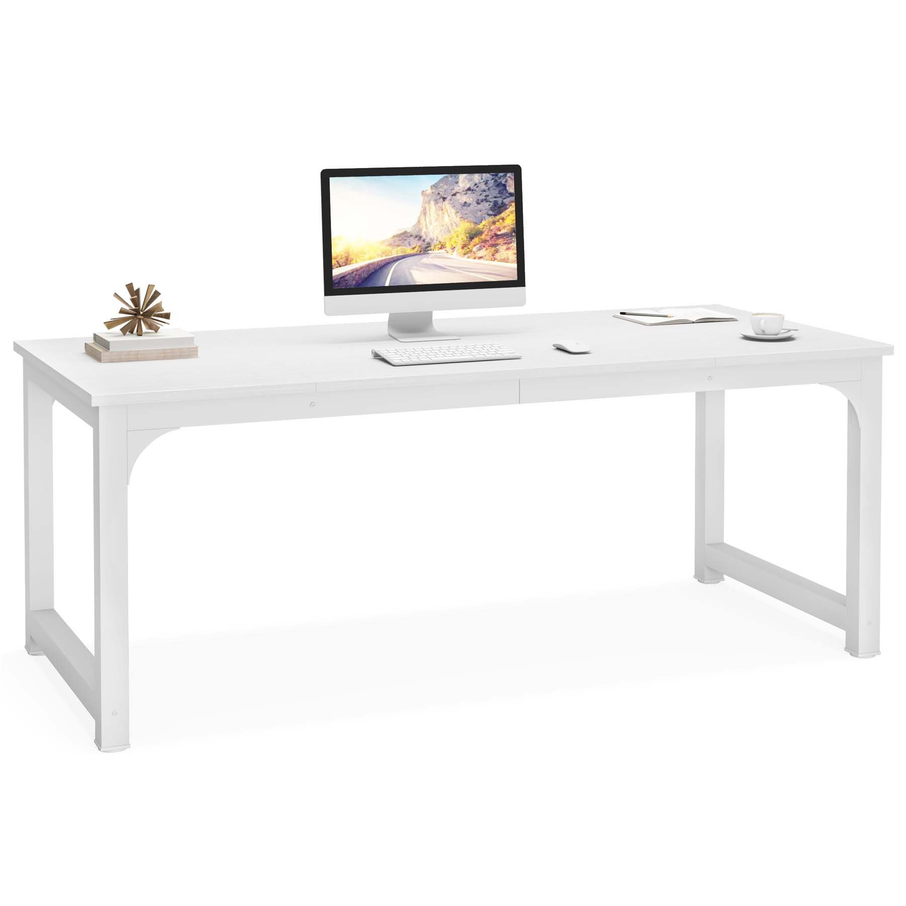 Tribesigns Schreibtisch 160/180x80 cm, großer Industrial Computertisch für günstig online kaufen