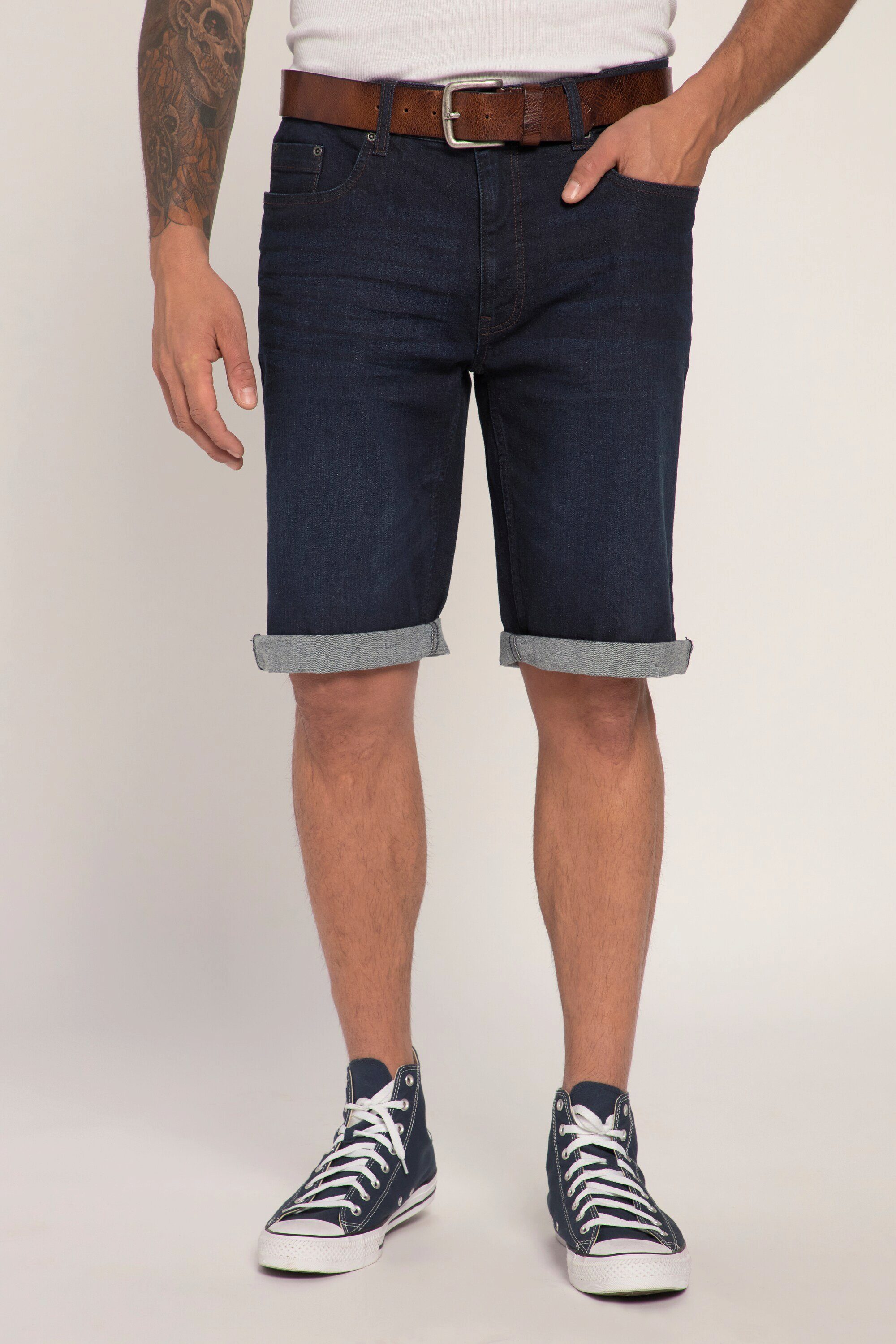 JP1880 Jeansbermudas Bermuda Bauchfit Jeans 5-Pocket High-Stretch dark blue denim | Jeansshorts
