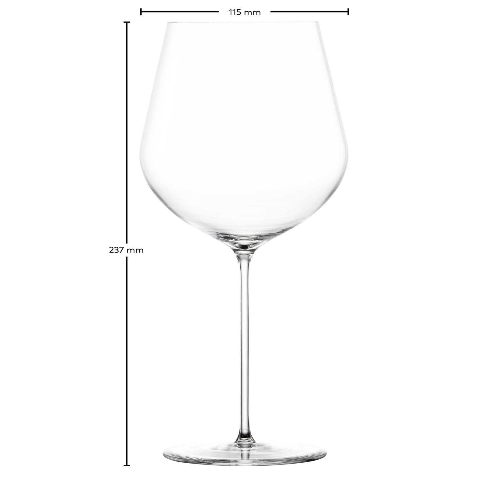 Zwiesel Glas Rotweinglas VUELO Burgunder Rotweingläser 848 ml 6er Set, 6-tlg., Glas