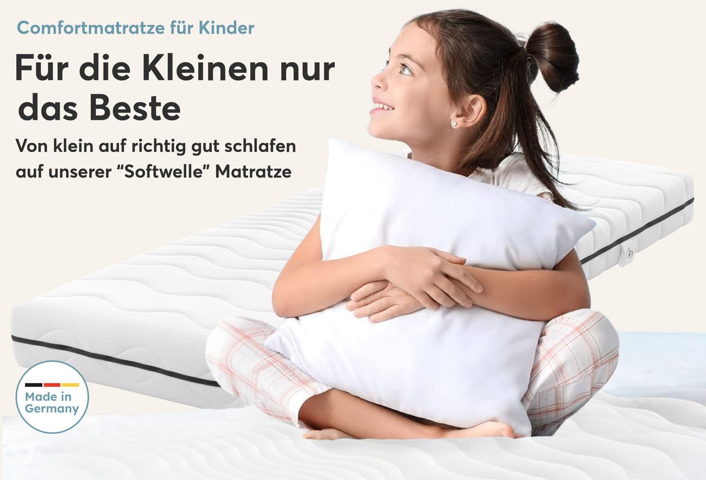 Kaltschaummatratze Kinder- und Jugendmatratze Softwelle Härtegra..., RAVENSBERGER Matratzen, 16 cm hoch, Speziell für die Bedürfnisse von Kindern und Jugendlichen entwickelt