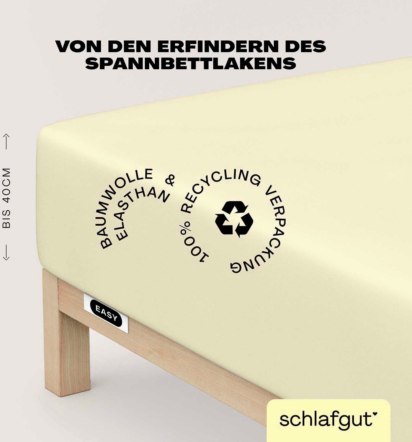 Spannbettlaken EASY Jersey Elasthan Boxspring