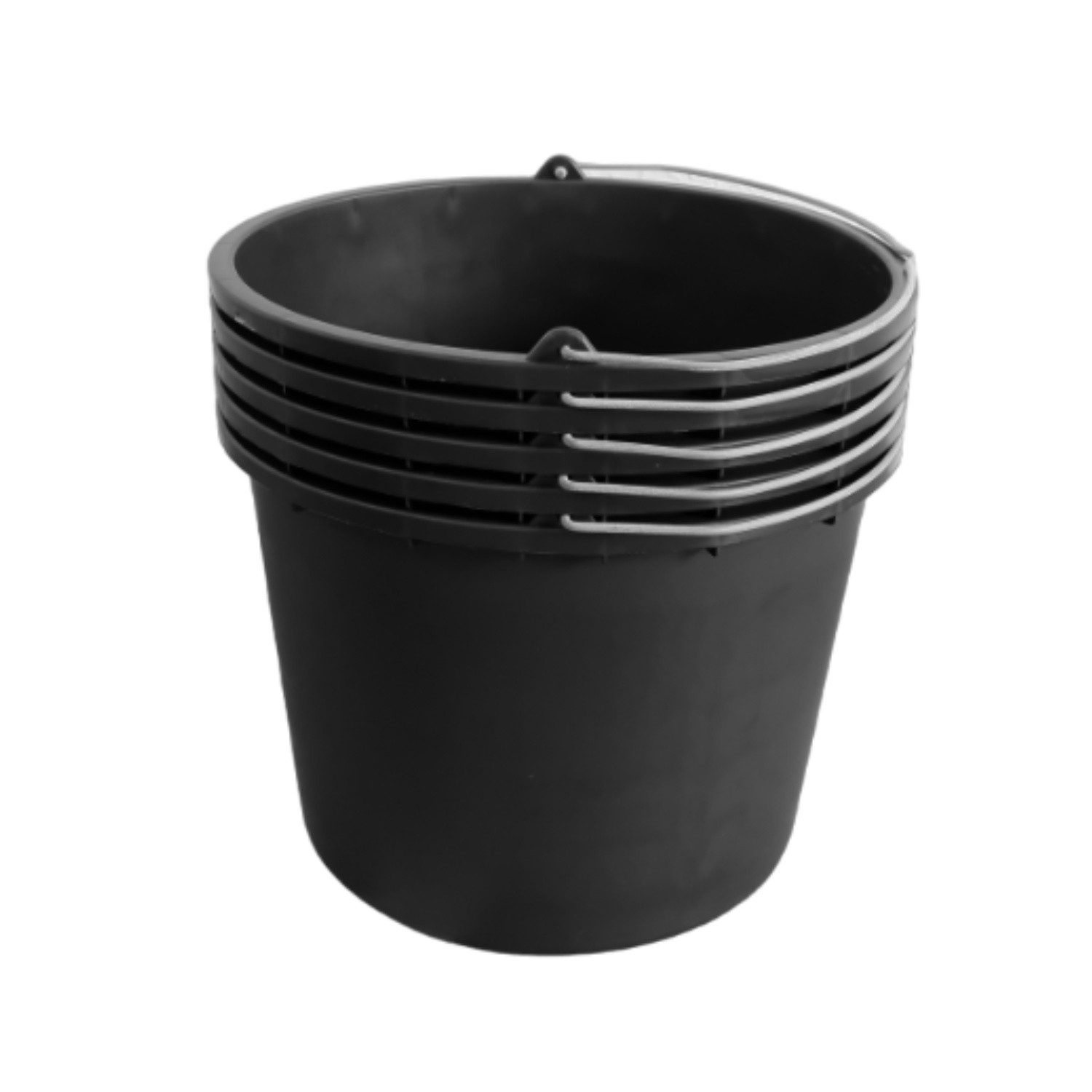 ViD Baueimer 5 Stück Mörteleimer/Betoneimer 12 Liter, Ø30 x 23 cm
