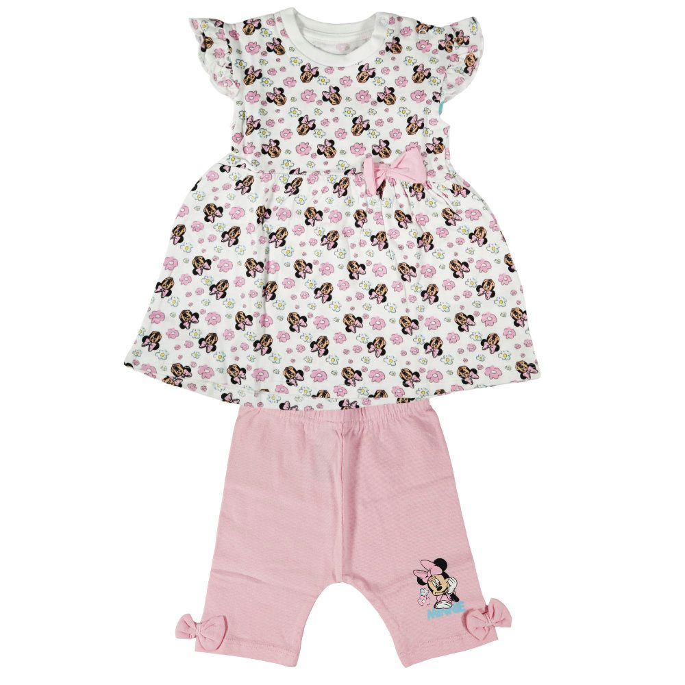 Disney Sommerkleid Disney Minnie Maus Mädchen Baby 2 tlg Set Kleid plus Leggings Gr. 62 bis 86