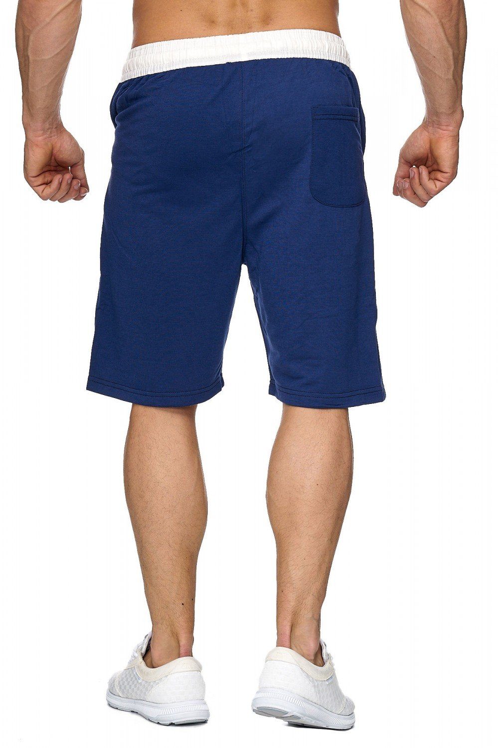 Egomaxx Sweatshorts Sweat Shorts Blau (1-tlg) Sporthose Bermuda in Jogging 1927 Kurze Hose H1927