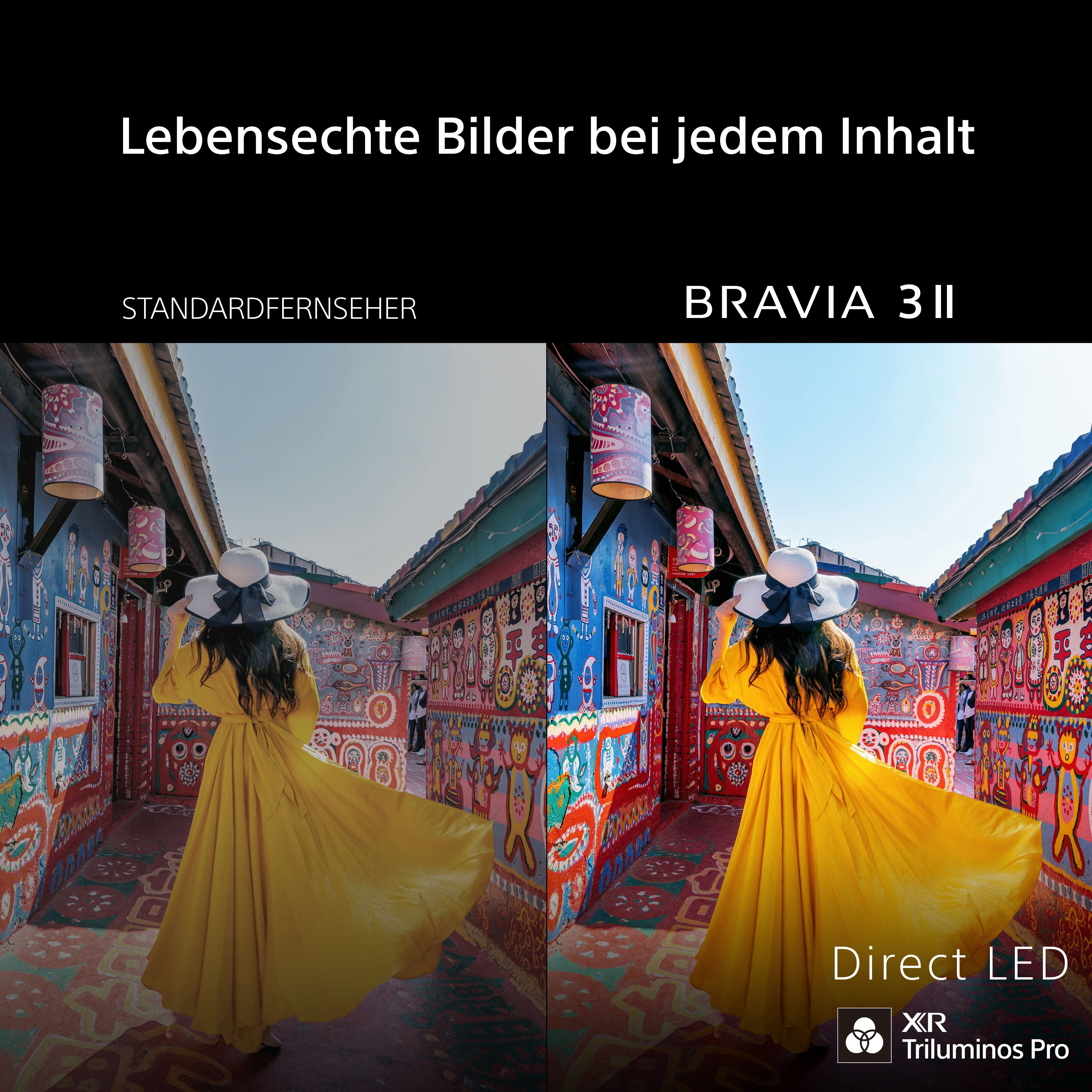 Sony K-43XR35M2 BRAVIA 3 II LED-Fernseher (108 cm/43 Zoll, 4K Ultra HD, Smart-TV, Google TV, BRAVIA 3 II, XR Prozessor mit KI, 120-Hz-Fernseher mit Dolby Vision/At)