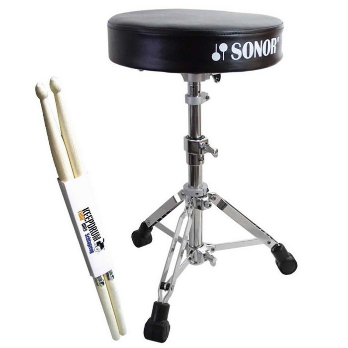 SONOR Schlagzeug SONOR DT-270 Drumhocker + Drumsticks