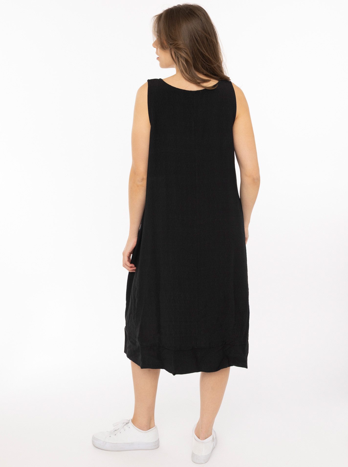 Zwillingsherz Sweatkleid "Uni & Summer" breite Träger, hinten leicht länger, figurumspielend, aus Viskose