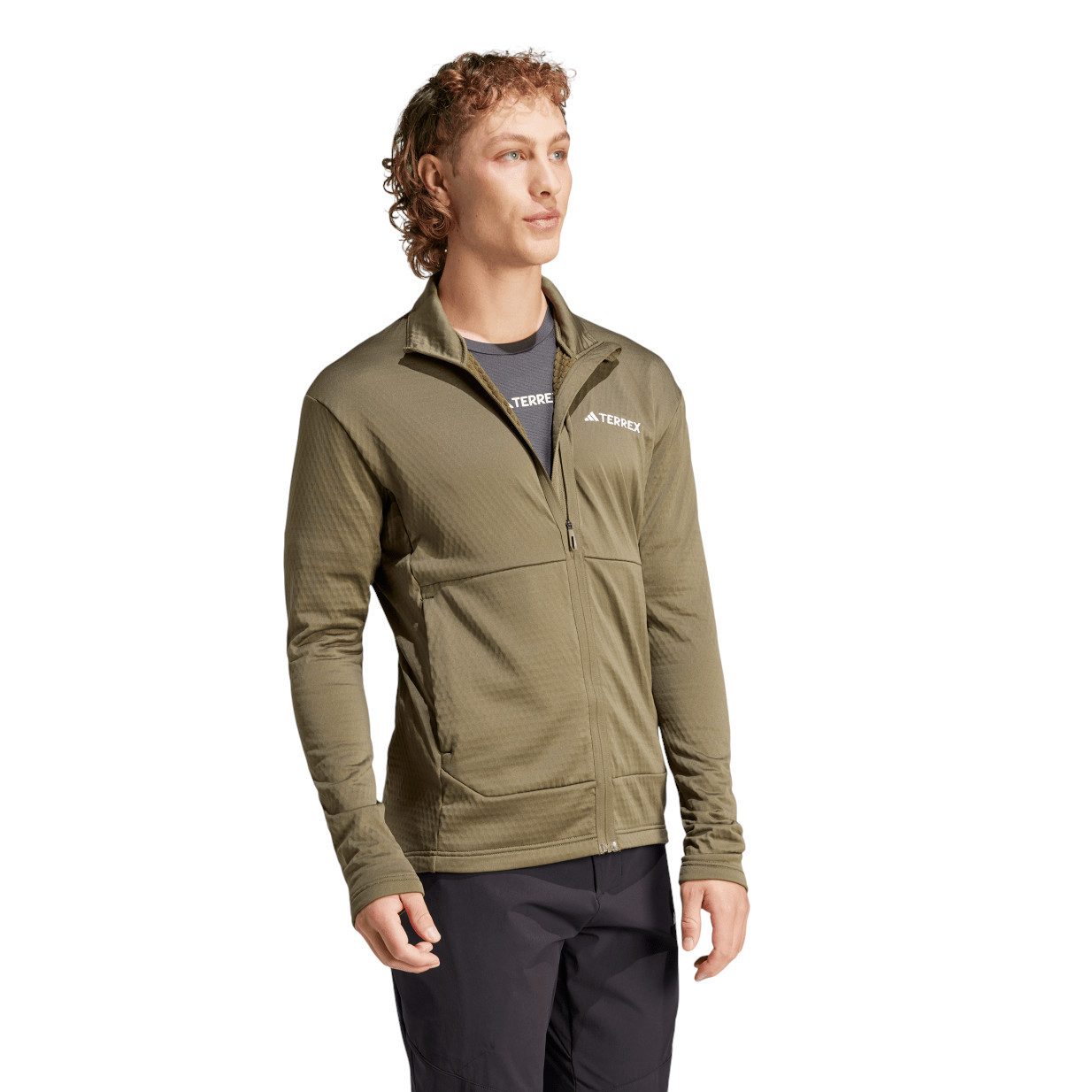 adidas Performance Fleecejacke Terrex Multi Light olivegrün Herren