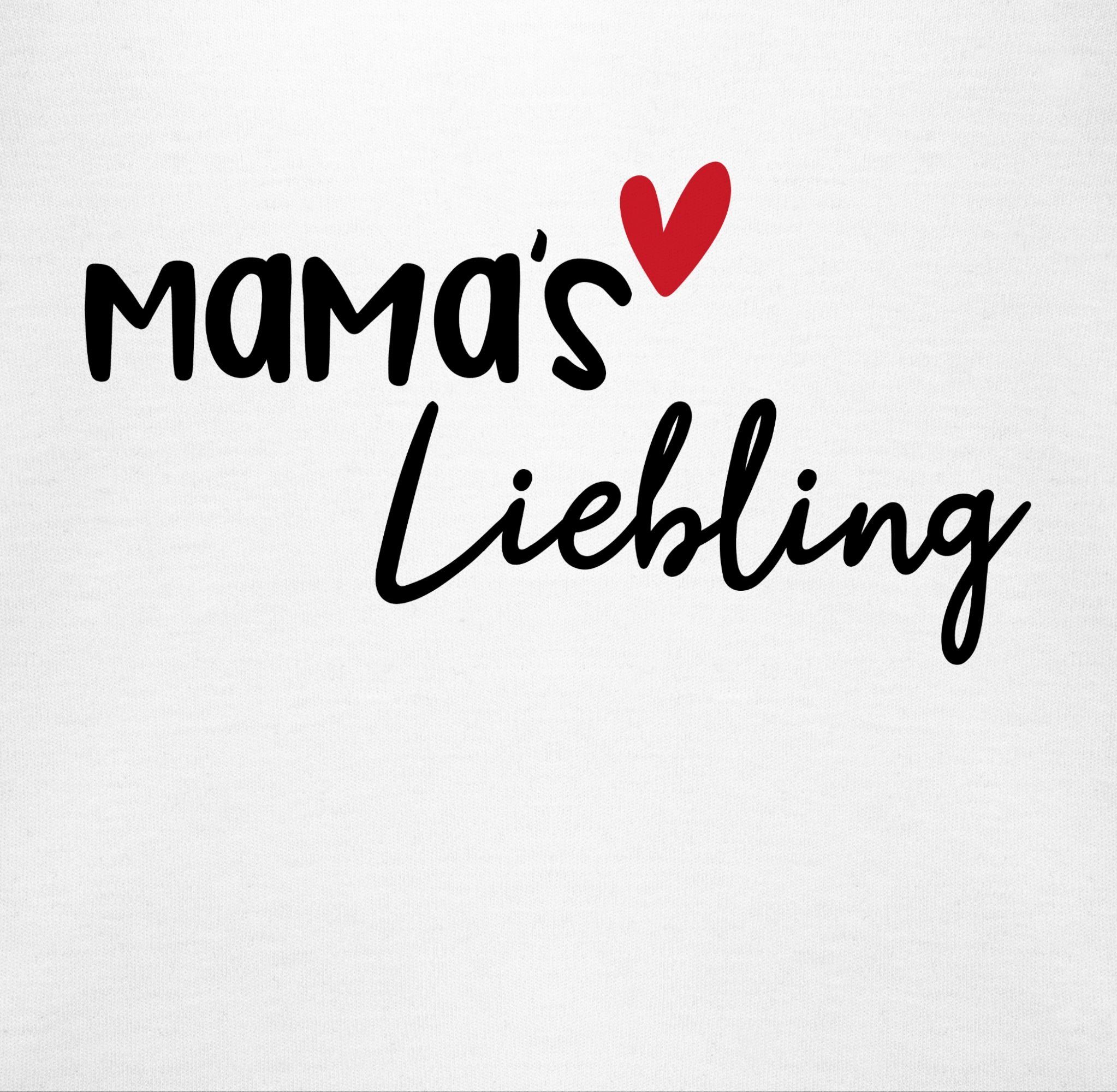 Shirtracer Shirtbody Mamas Liebling (1-tlg) Muttertagsgeschenk 1 Weiß