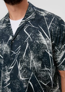 s.Oliver Kurzarmhemd Regular: Hemd aus Popeline