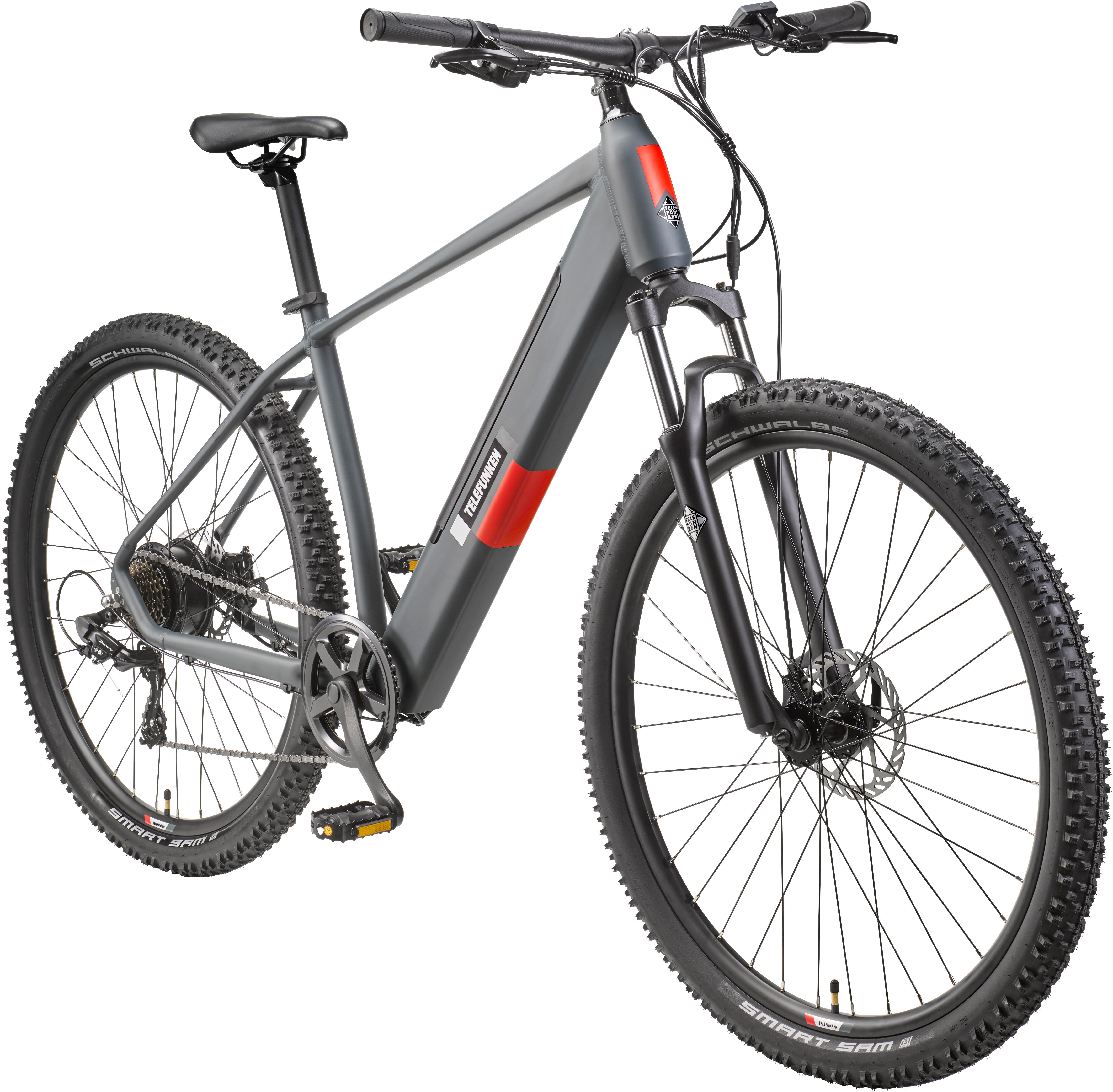 Telefunken E-Bike Mountainbike E-MTB Aufsteiger M919, 7 Gang Shimano Tourney Schaltwerk, Kettenschaltung, Heckmotor, 468 Wh, Pedelec, Elektrofahrrad, Damen u. Herren, E-MTB, Mountainbike, 29 Zoll