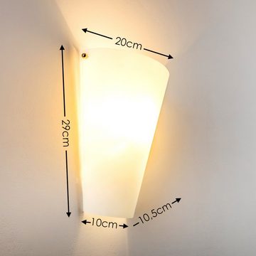 hofstein Wandleuchte »Varzo« moderne Wandlampe aus Metall/Glas in weiß, ohne Leuchtmittel, moderne Wandlampe mit Up & Down-Effekt, 1xE27, Innen mit Lichteffekt