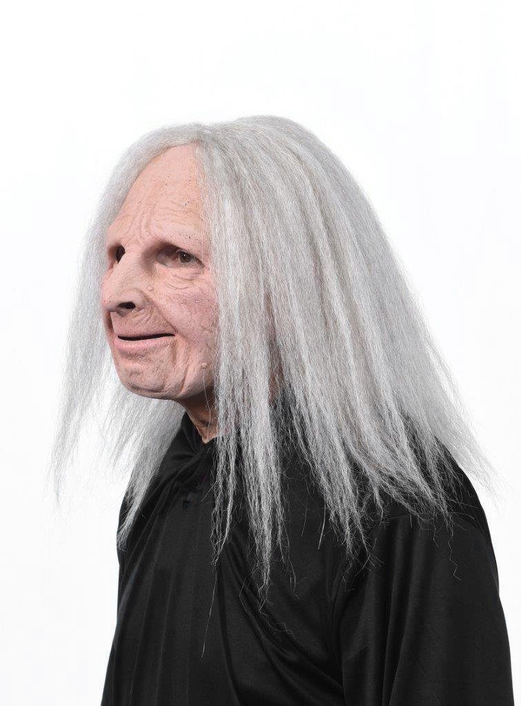 Zagone Studios Verkleidungsmaske Greise Frau - Oma Kostüm Maske Fasching Halloween, Auch für gartsige Hexen oder Alt-Hippies geeignet