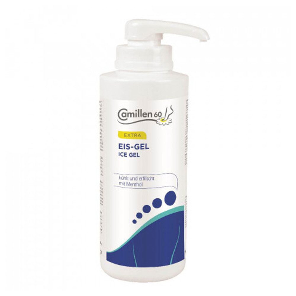 Camillen 60 Fußpflegecreme Eis Gel - kühlt und erfrischt mit Menthol 500 ml mit Pumpe