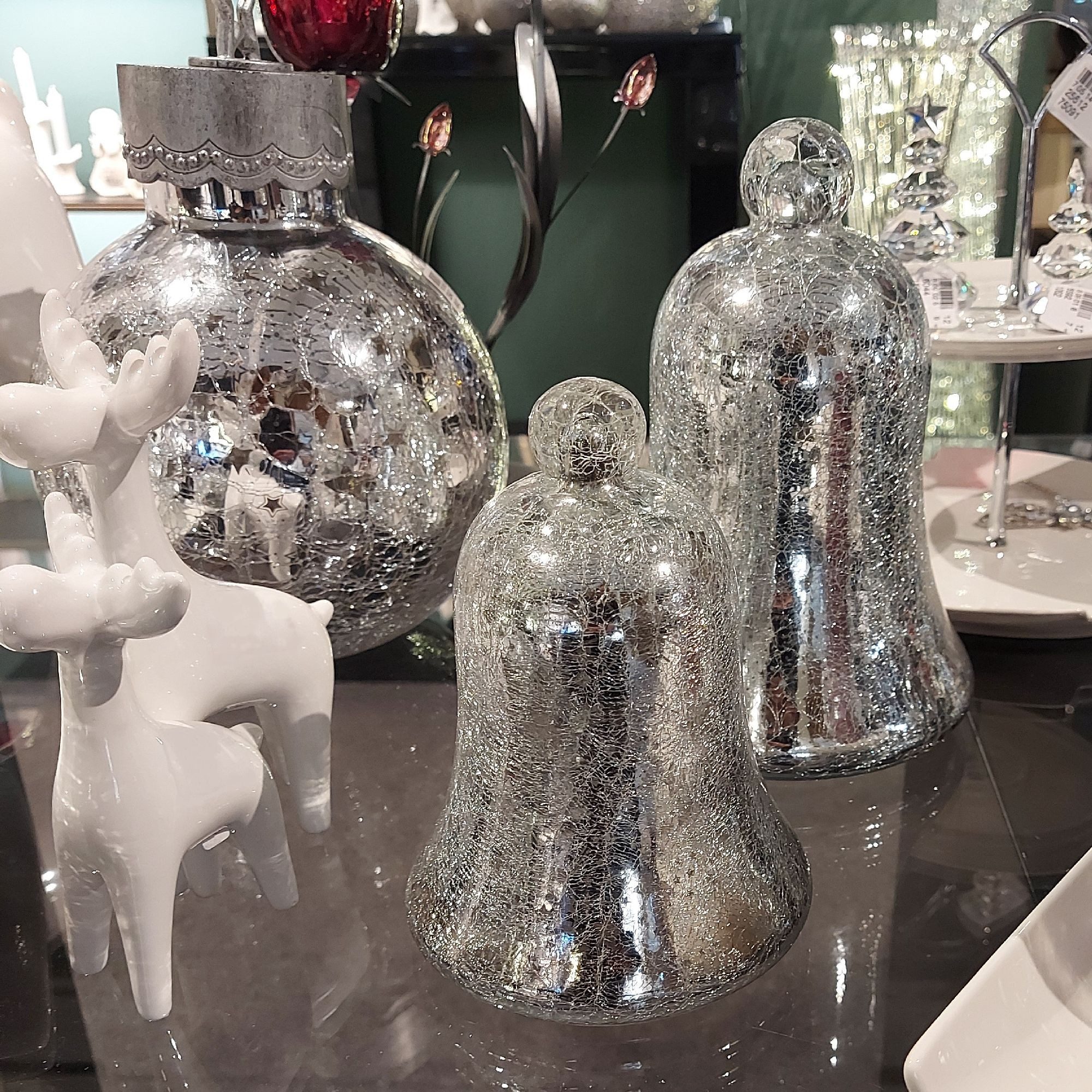 formano Skulptur Sterne, Mit Timerfunktion, Silber, Sterne, H: 22cm
