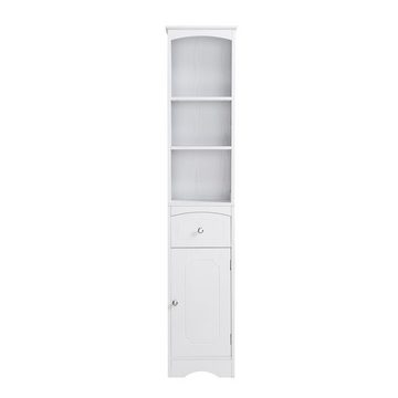 IDEASY Hochschrank Hochschrank für Badezimmer mit Schubladen, 34 x 24 x 170 cm, (verstellbare Einlegeböden, offene Fächer, für Badezimmer) Wohnzimmer und Schlafzimmer