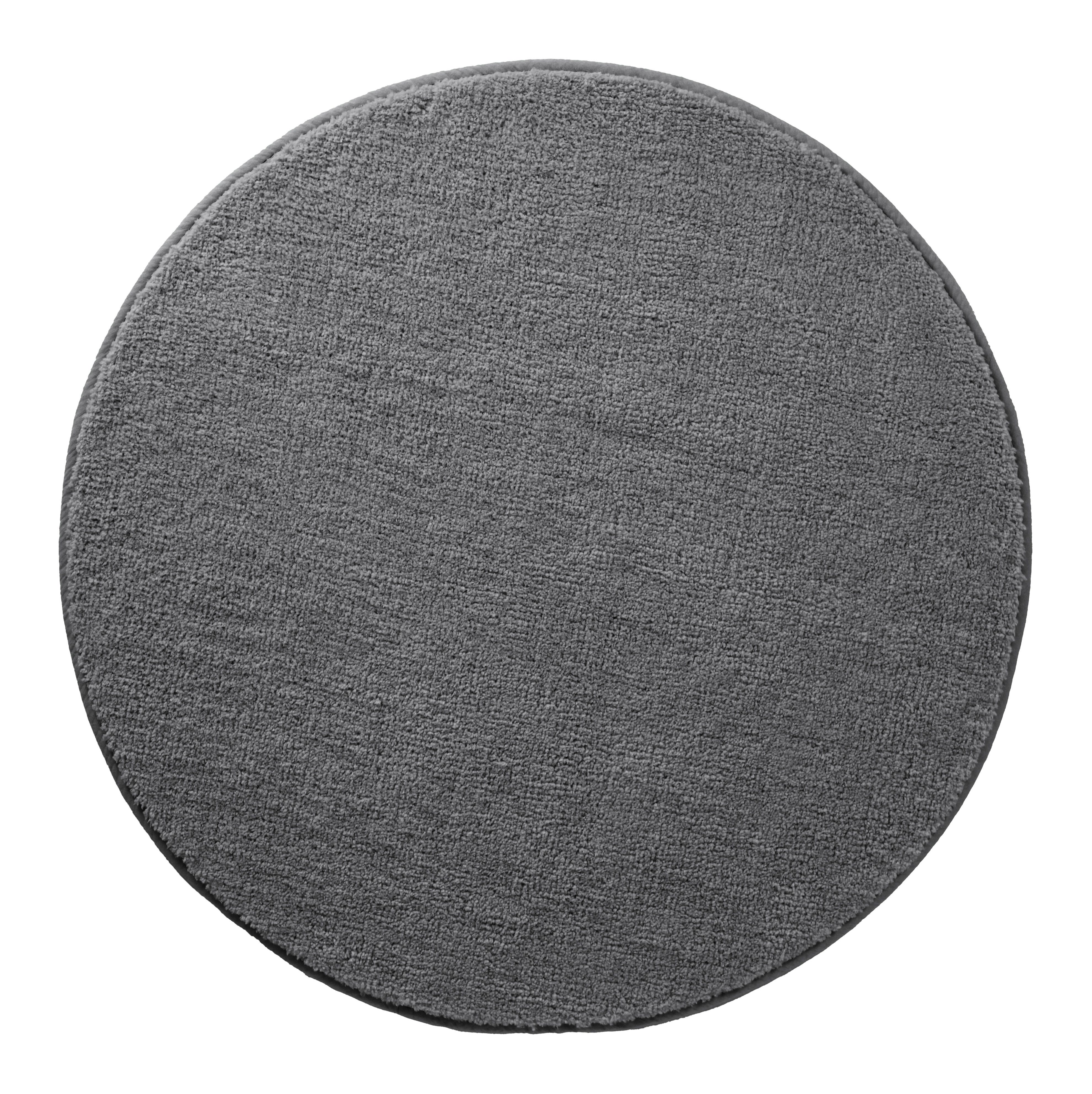 OTTO home Badematte Vanessa, Badvorleger, Badezimmer Teppich, Höhe 10 mm, rutschhemmend beschichtet, schnell trocknend, strapazierfähig, fußbodenheizungsgeeignet, Polyester, rund, Badteppich, weiche Haptik, unifarben