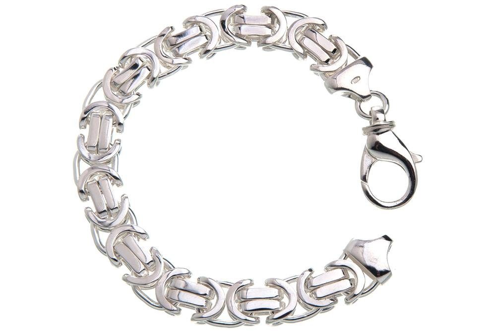 Silberkettenstore Silberarmband Königskette Armband, flach 11mm - 925 Silber, Länge wählbar