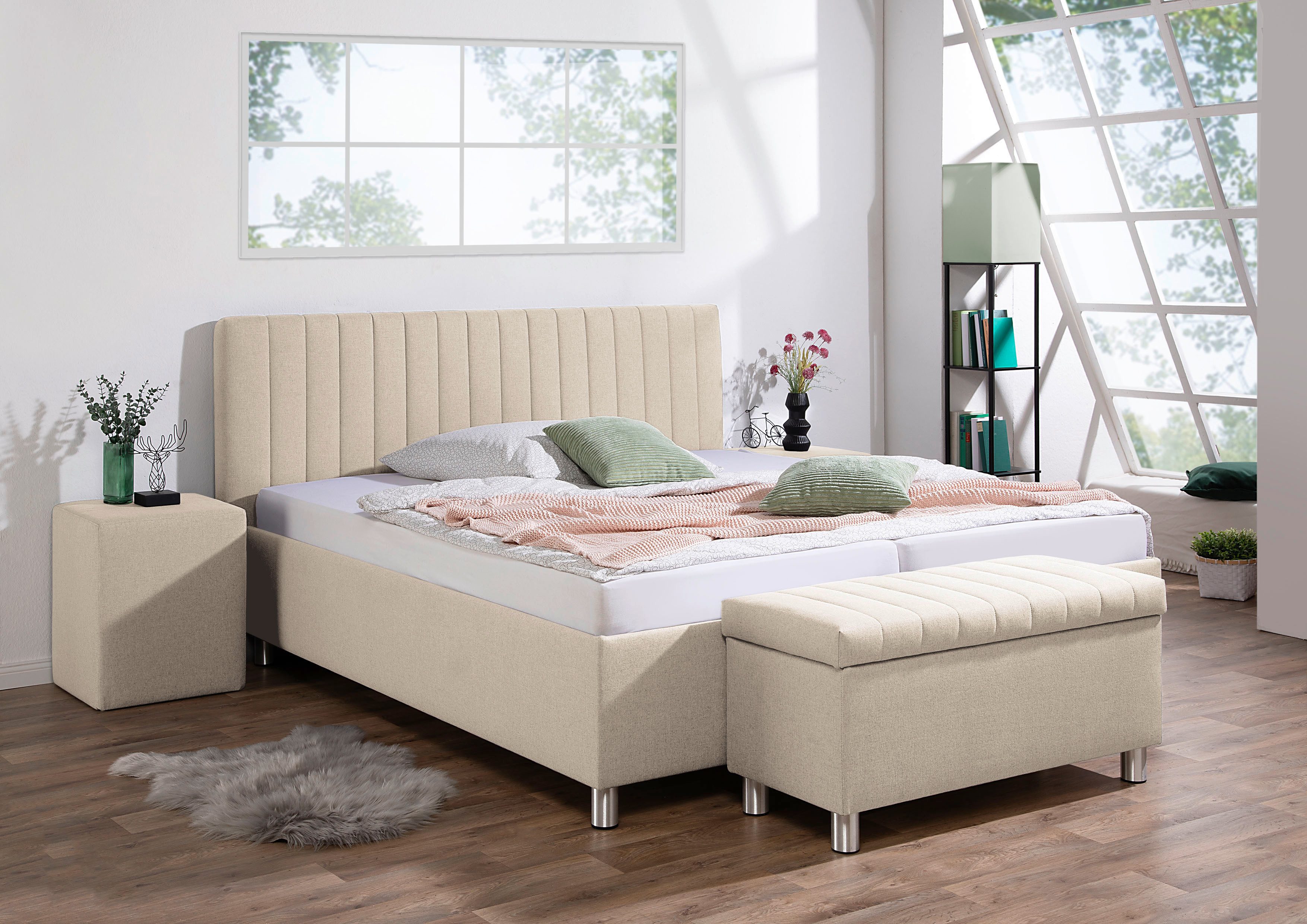 Maintal Polsterbett "Kieferwald" mit Bettkasten, wahlweise mit Bonnell- ode günstig online kaufen