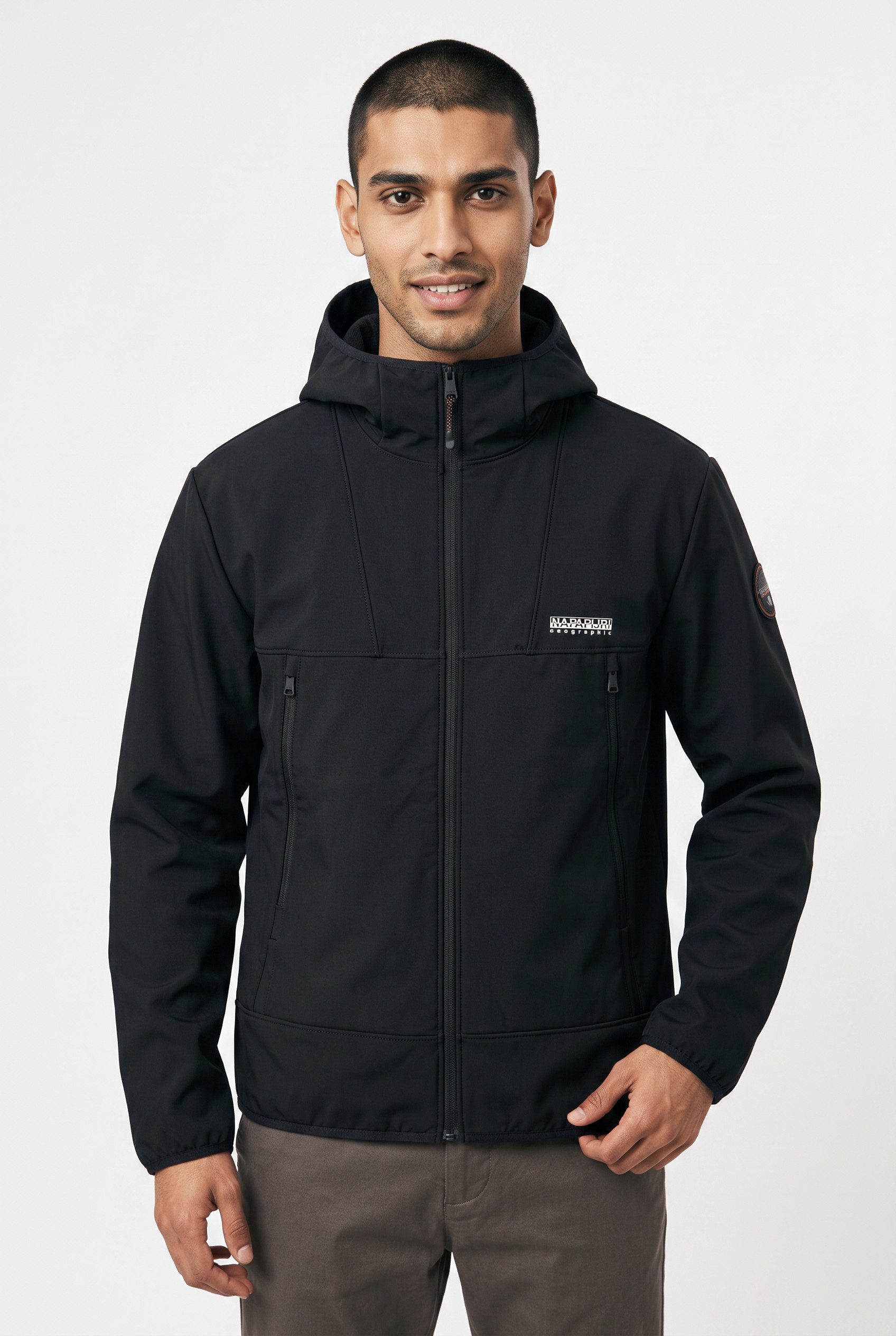 Napapijri Softshelljacke BIOIS mit Kapuze, normale Passform