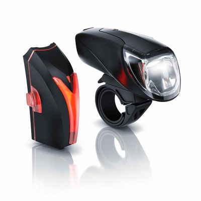 Aplic Fahrradbeleuchtung, LED Akku Fahrradlbeleuchtung mit Front & Rücklicht StvZO zugelassenes Fahrradlampen