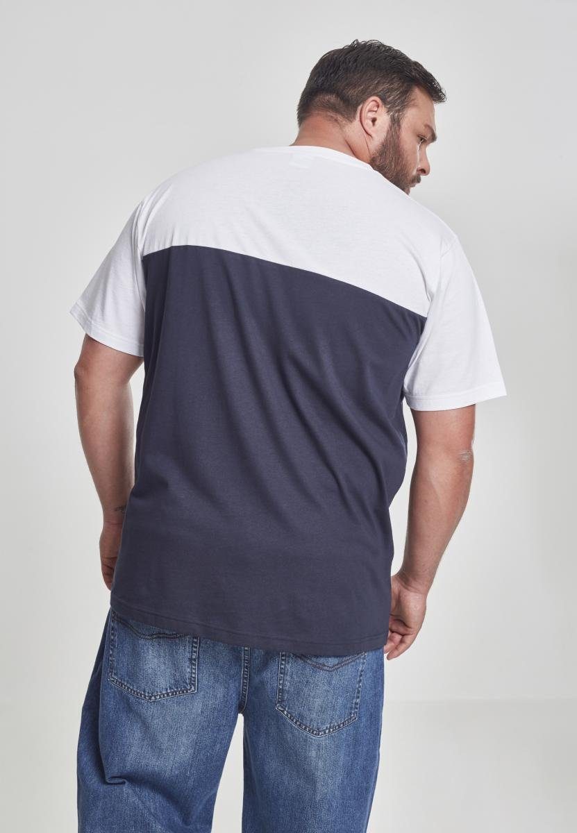 URBAN CLASSICS (1-tlg) T-Shirt Pocket 3-Tone T-Shirt navy/white/chromeyellow Tee