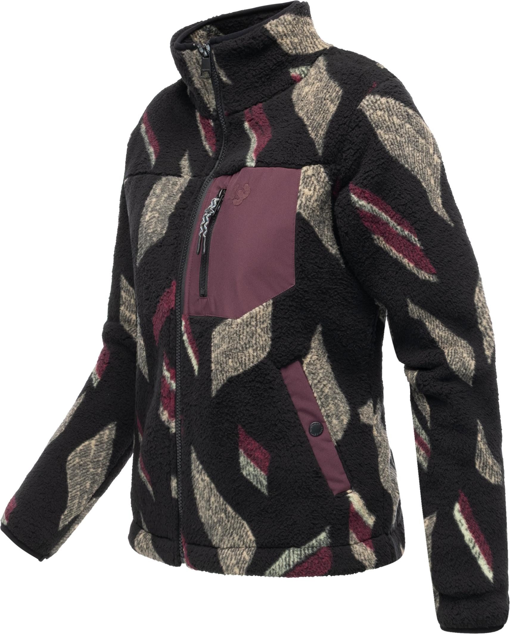 Ragwear Plüschjacke Alaris Kuschelige Fleecejacke mit Brusttasche