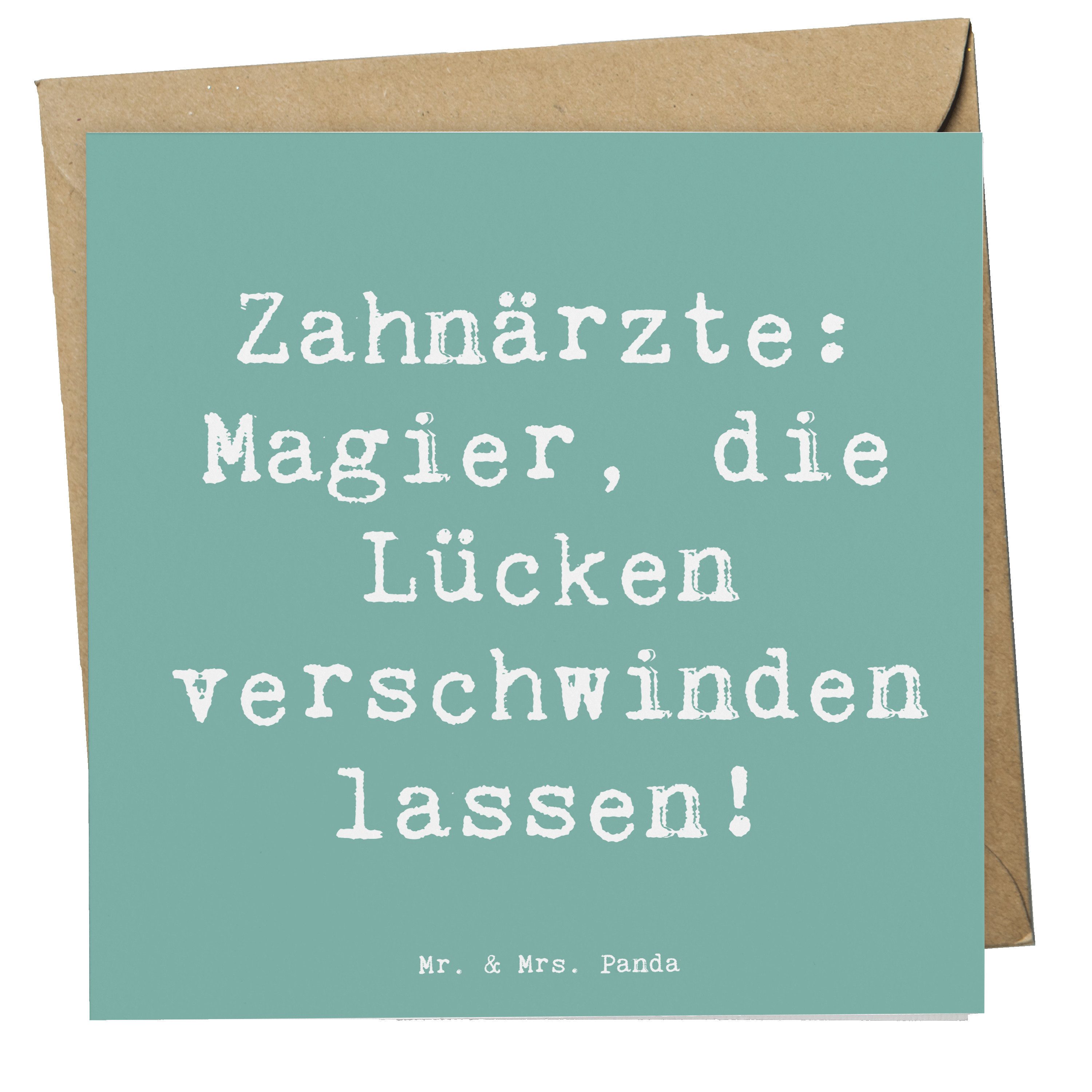 Grußkarte Zahnarzt Magier - Meeresbrise - Geschenk, Zahnärzte, Kieferorthopäde