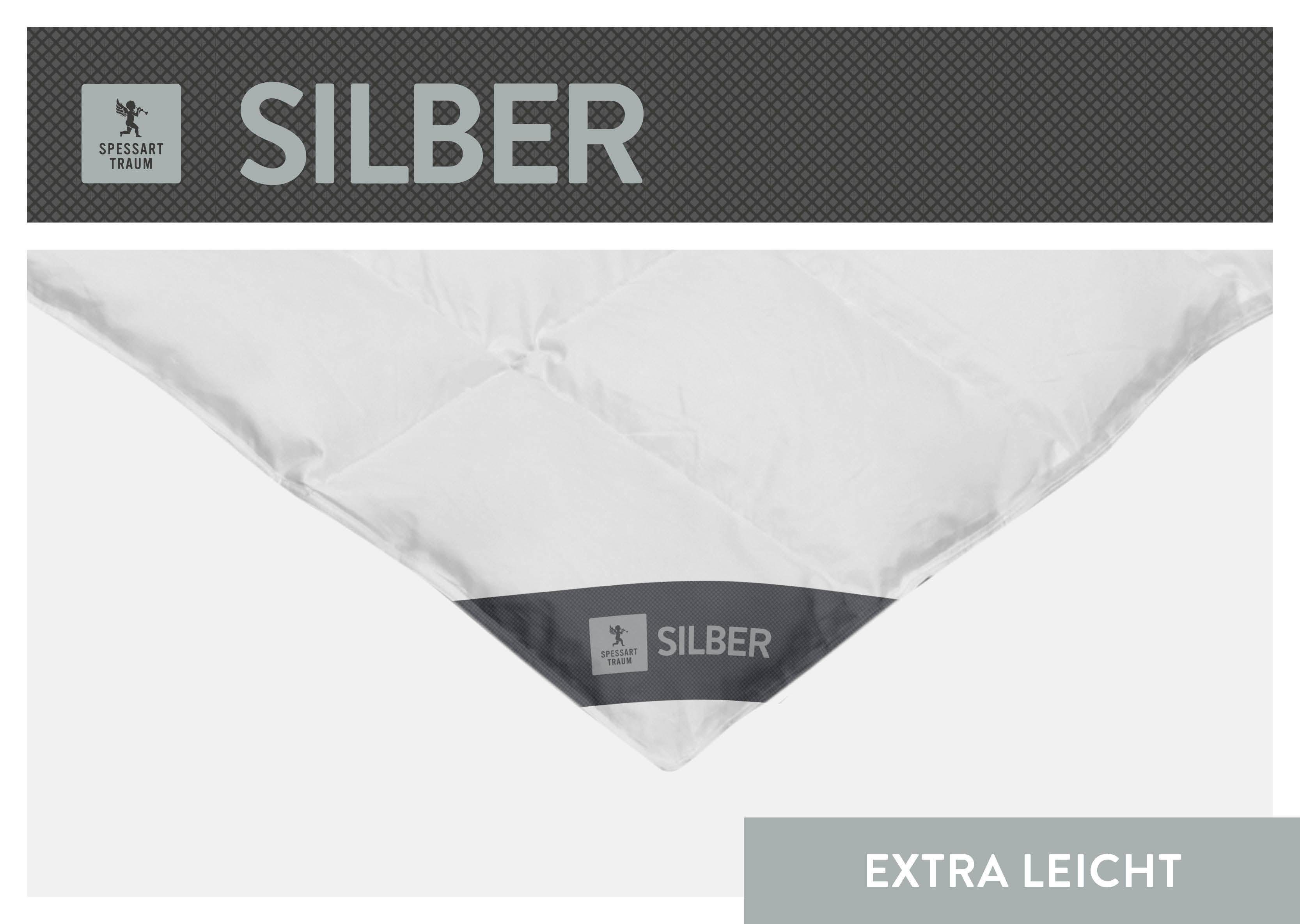 SPESSARTTRAUM Daunenbettdecke "Silber" warm Füllung 100Daunen 1 Stk. tlg. h günstig online kaufen
