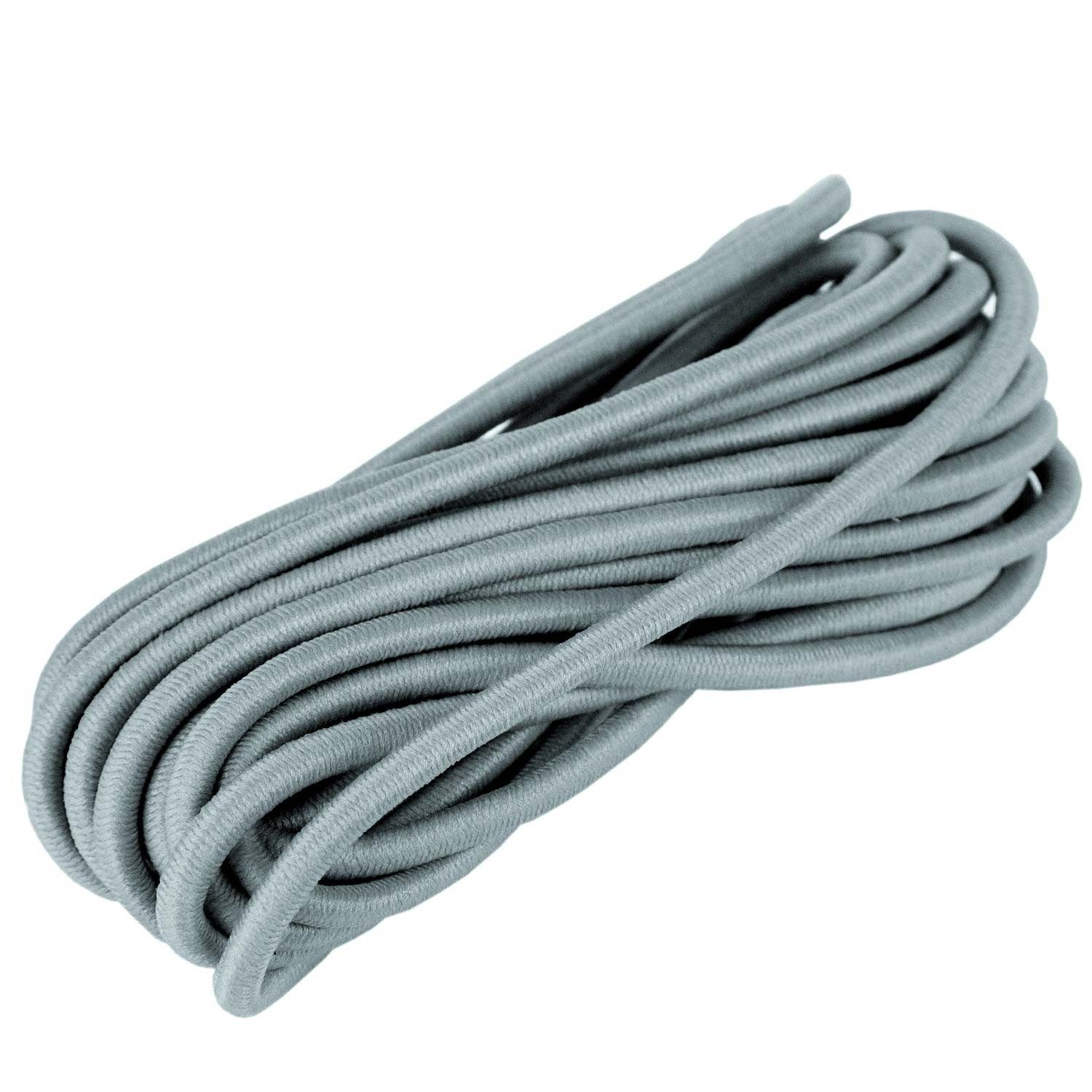maDDma Gummiband 3m Gummikordel 3mm Rundgummi Gummischnur f. Bekleidung Gummilitze, wolkengrau
