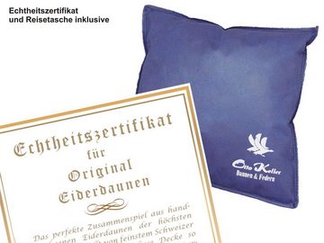 Daunenkissen ORIGINAL EIDERDAUNEN 3-Kammer-Kissen, Königin der Nacht, Füllung: isländische neue Eiderdaunen (außen), Seitenschläfer, Rückenschläfer, für Allergiker geeignet