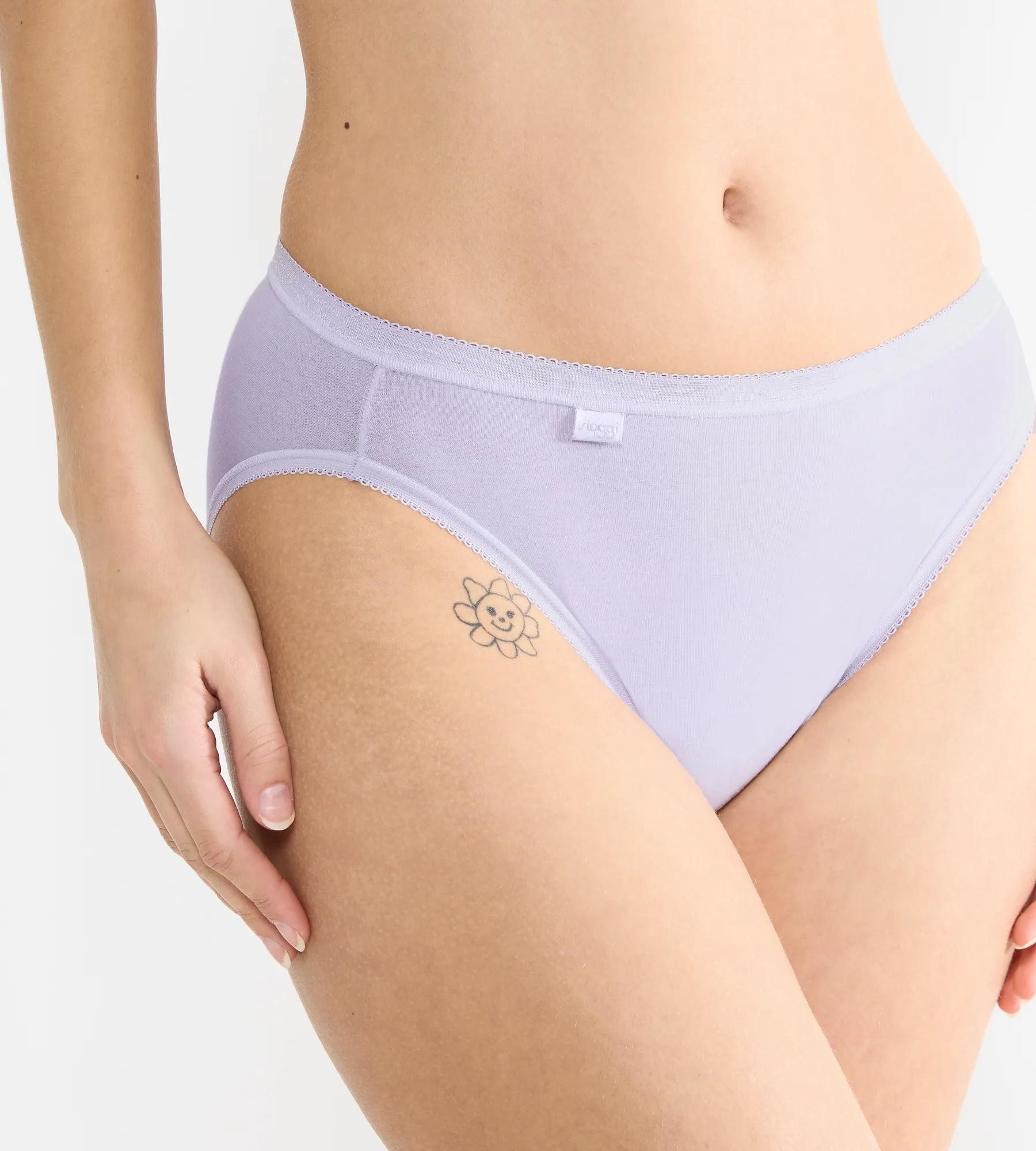 sloggi Taillenslip Basic+ Tai (3er Pack) mit hohem Beinausschnitt, Cotton-Mix, glatte Nähte