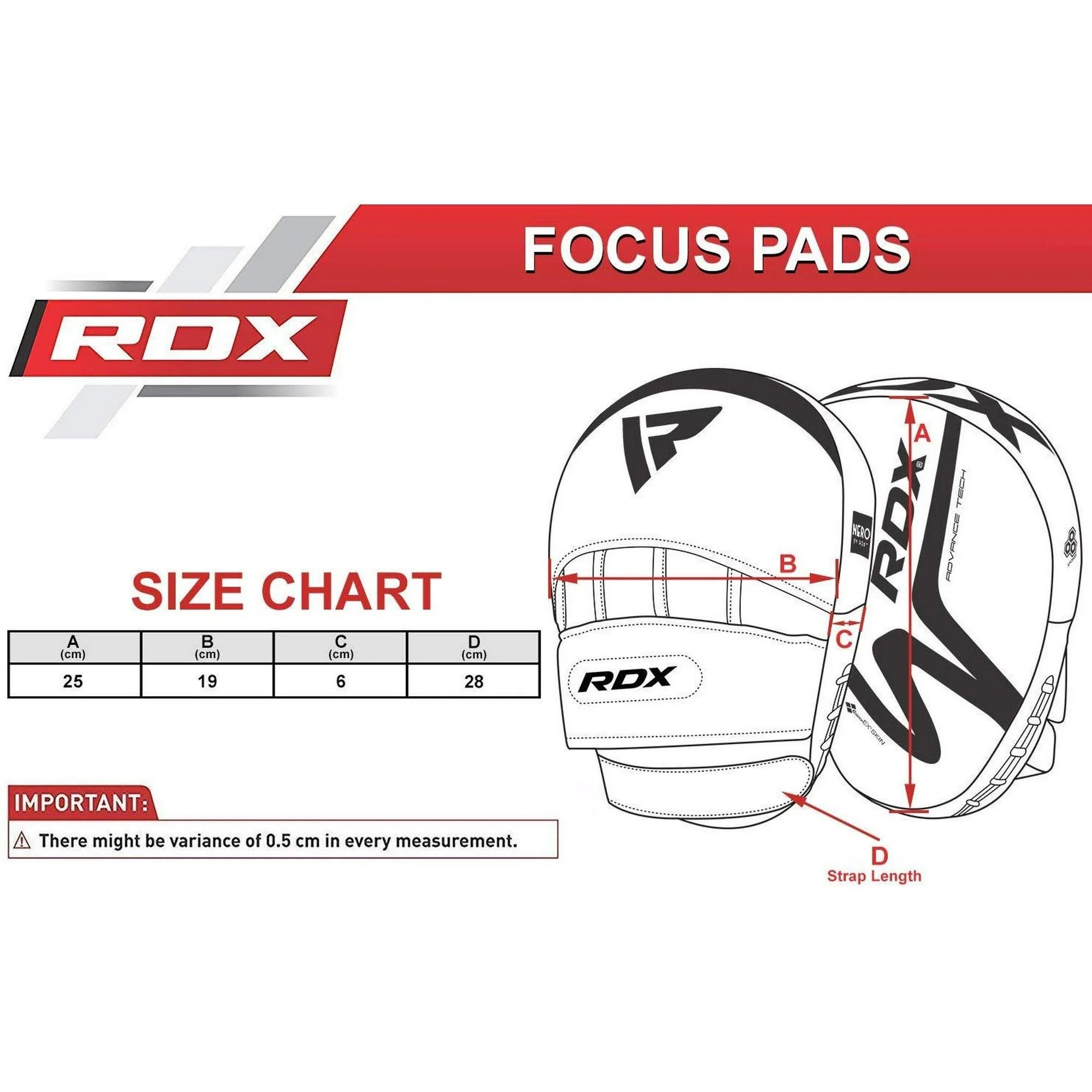 RDX Sports Pratze RDX Boxing Pads Focus Mitts MMA Muay Thai Hook & Jab Target Training