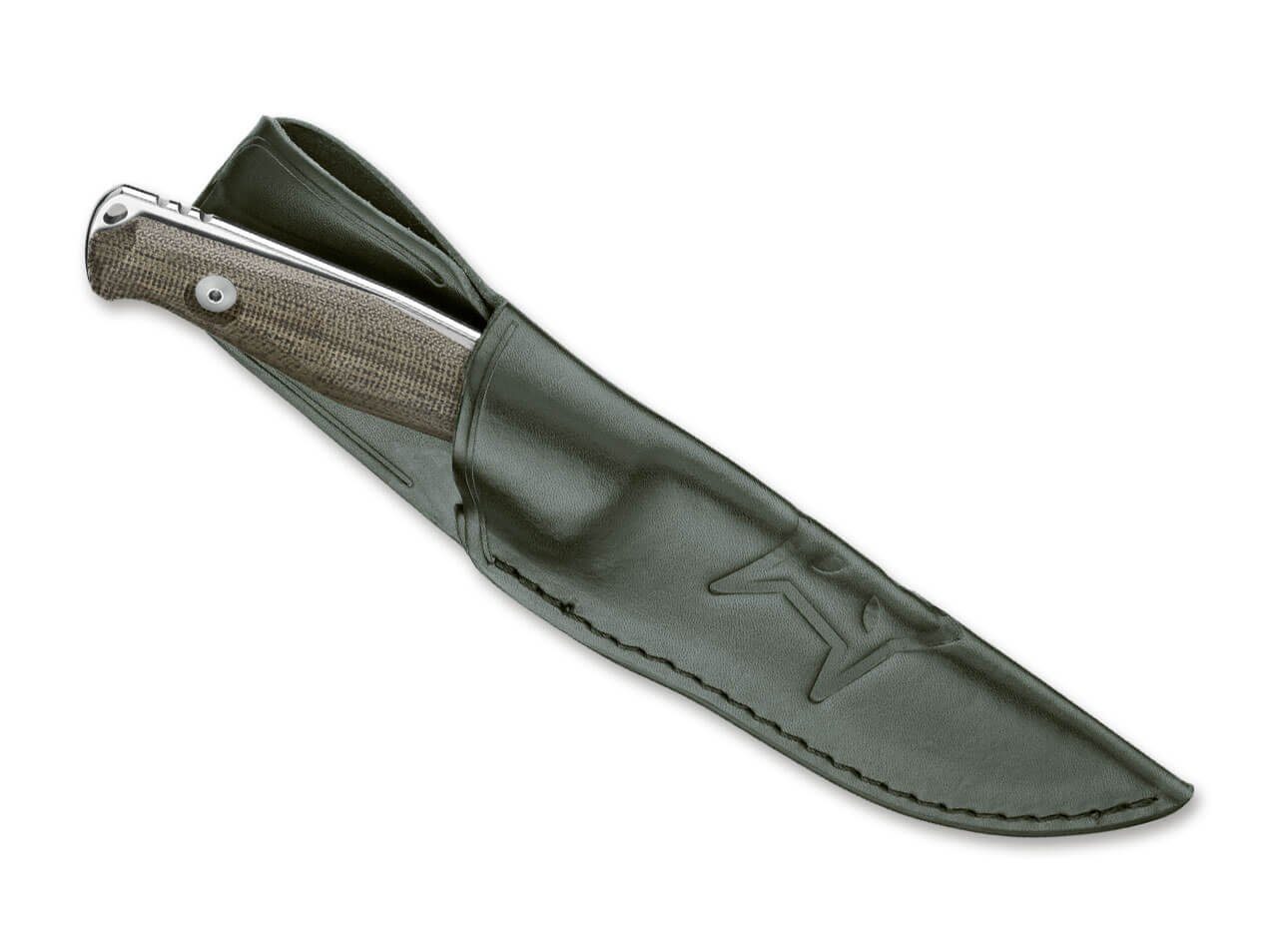 Fox Knives grau, OD Fox Universalmesser feststehendes Knives Green mit Scheide Messer braun TUR