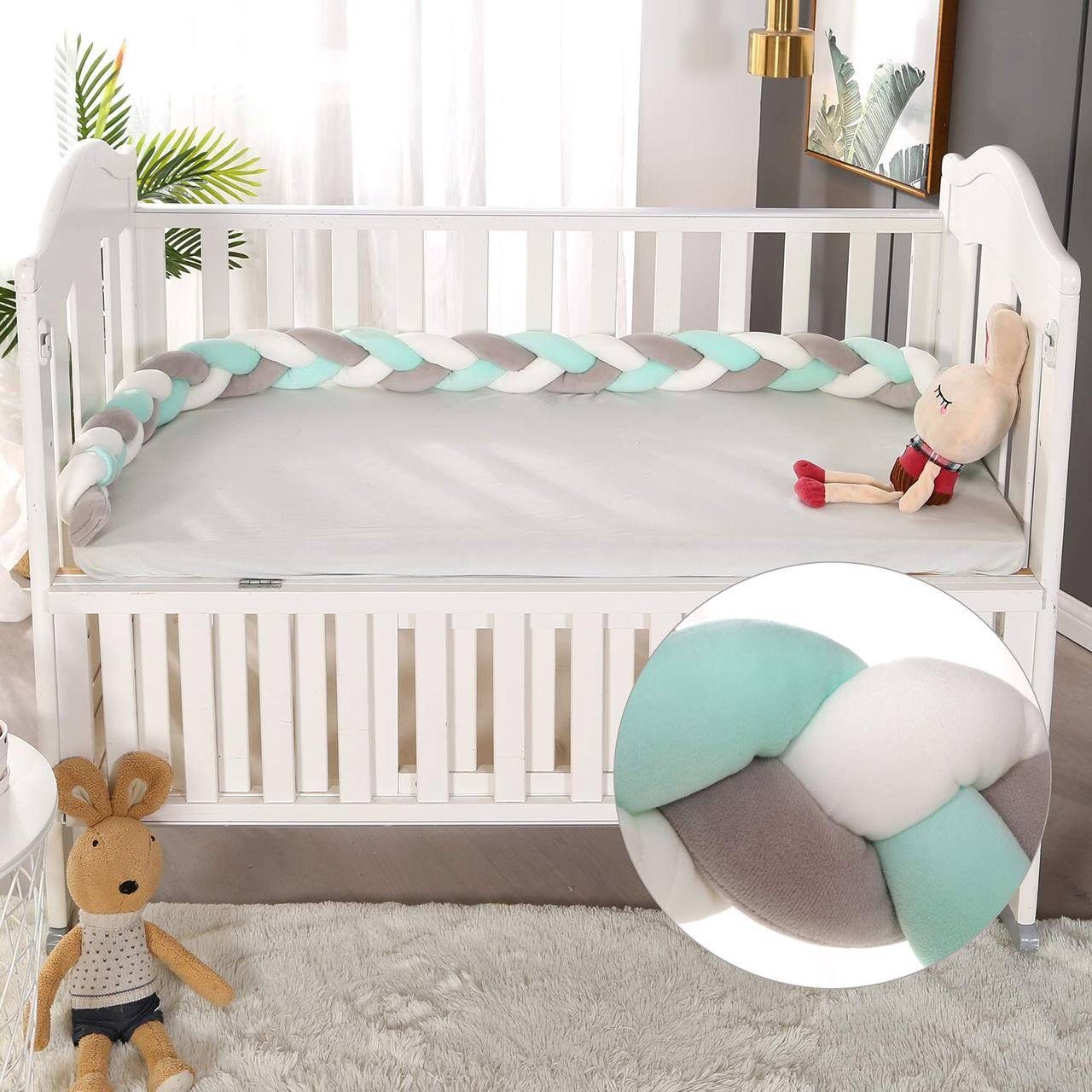 VIVILINEN Bettumrandung, Babybett Kantenschutz Kopfschutz Dekoration günstig online kaufen