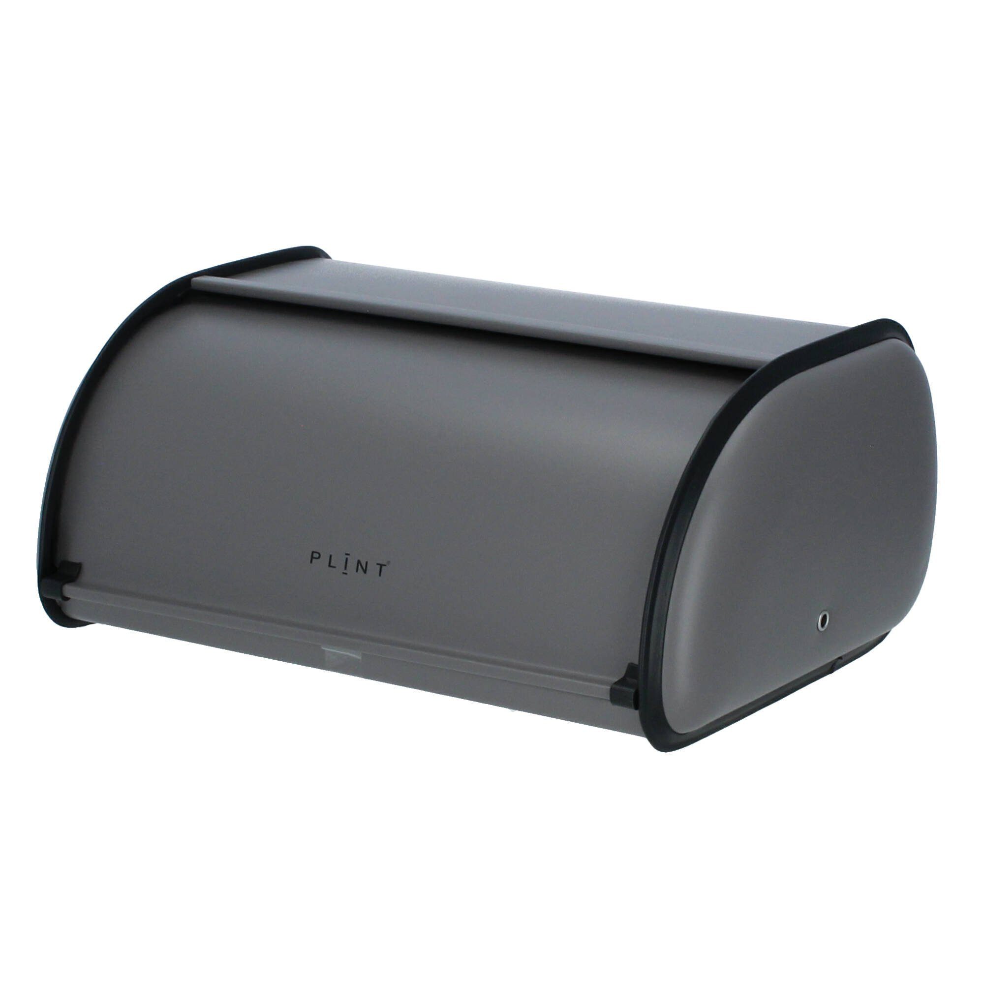 Vorratsdose Brotbox Retro almost black schiefergrau, Metall