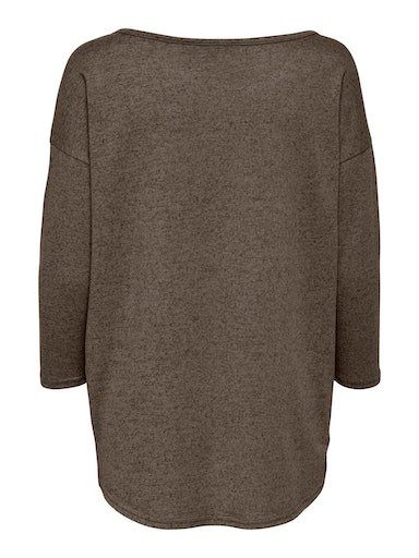 Brown TOP 4/5 SOLID ONLY ONLELCOS Major 3/4-Arm-Shirt