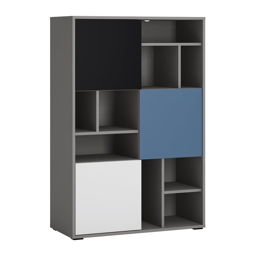 Lomadox Regal LIIVA-129, Grau Platin, Perlschwarz, günstig online kaufen