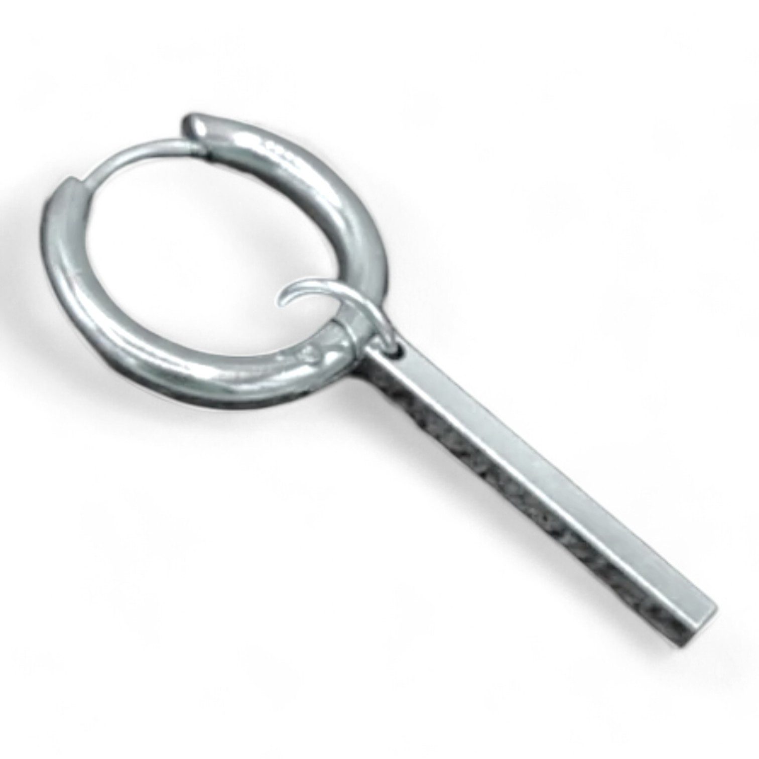 Ohrklemme Ohrklemme Ohrclip Fake Ohrring mit Stab Silberfarben