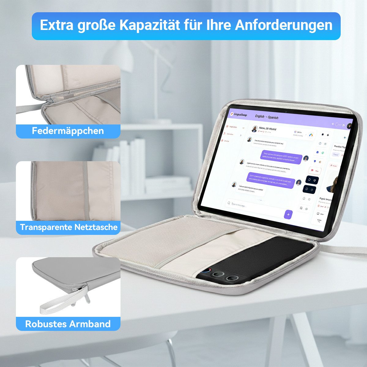 BUFO 11,5'' 30GB+128GB 2K-Display 8400mAh Octa-Core Tablet (11.5", 128 GB, Android, 5G/2.4G WiFi, 2K Display, Widevine L1, Dual-Kamera, WiFi 6)