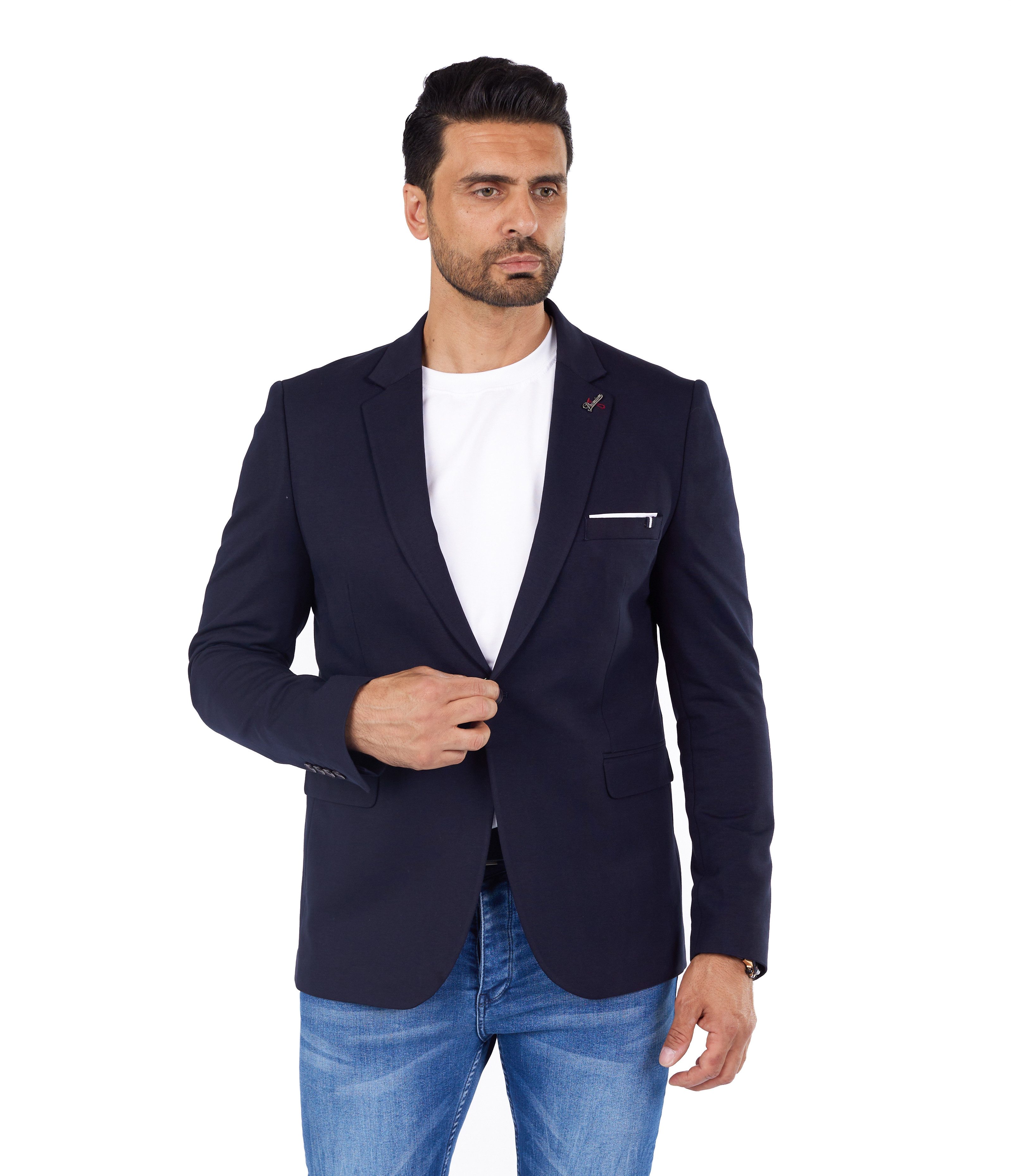 Denim Distriqt Jerseyblazer Sportliches Jersey Übergrößen günstig online kaufen