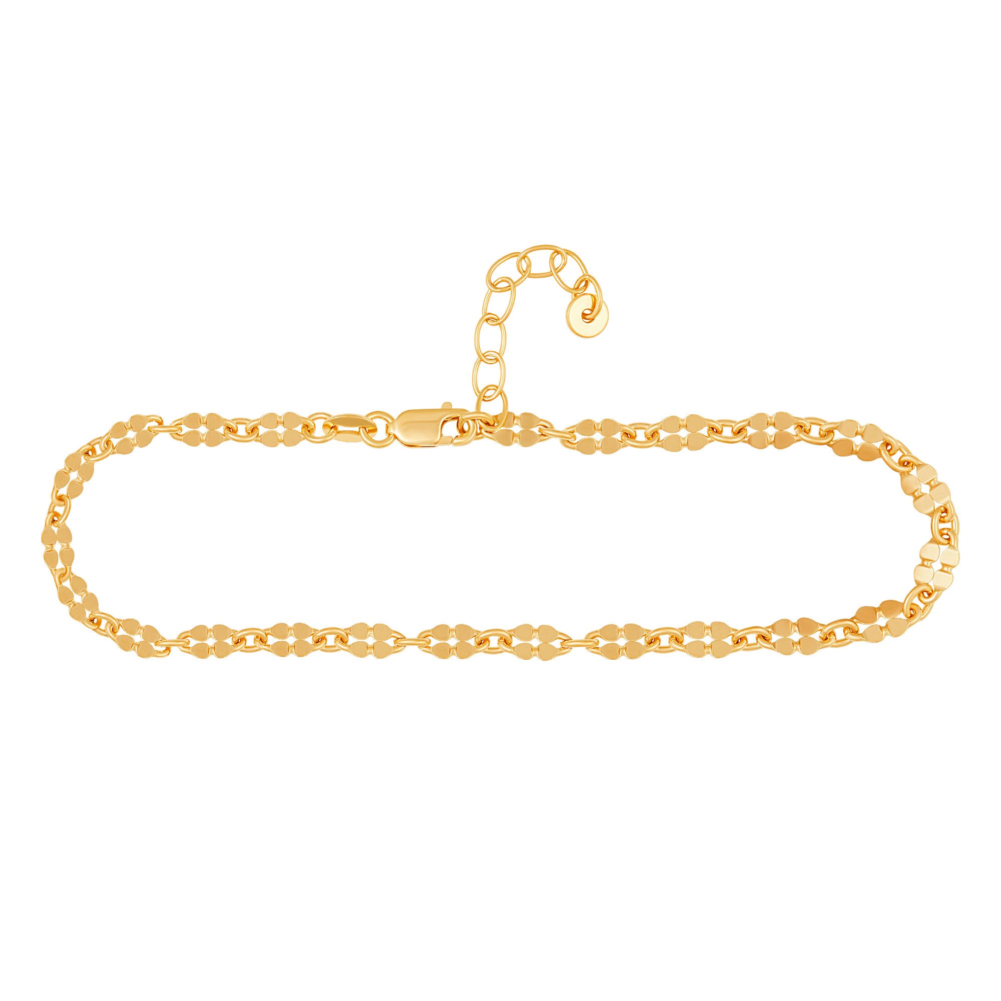 CAÏ Fußkette 925 Silber vergoldet