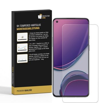 Protectorking Schutzfolie 2x 9H Panzerglas für OnePlus 8T Displayschutz Panzerfolie Schutzfolie, (2-Stück), Displayschutzglas, Schutzglas Echtglas Tempered 9H Härte HD-KLAR