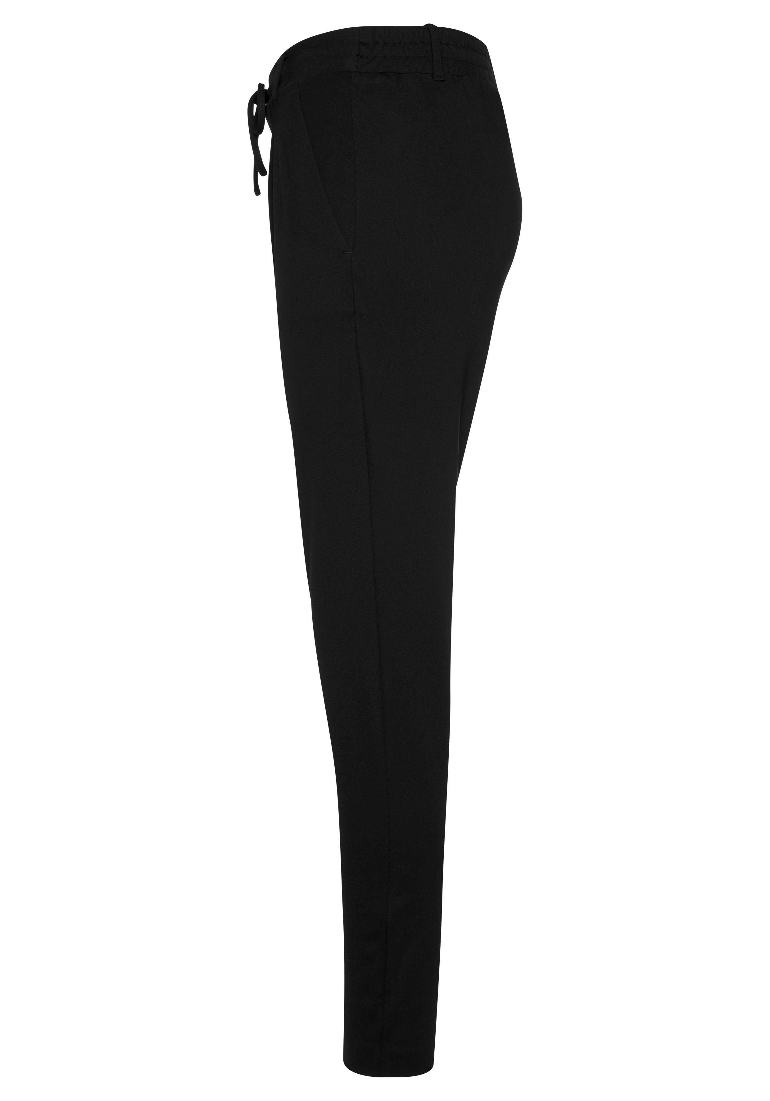 mit Bundfalten deep TOM Pants black TAILOR Jogger