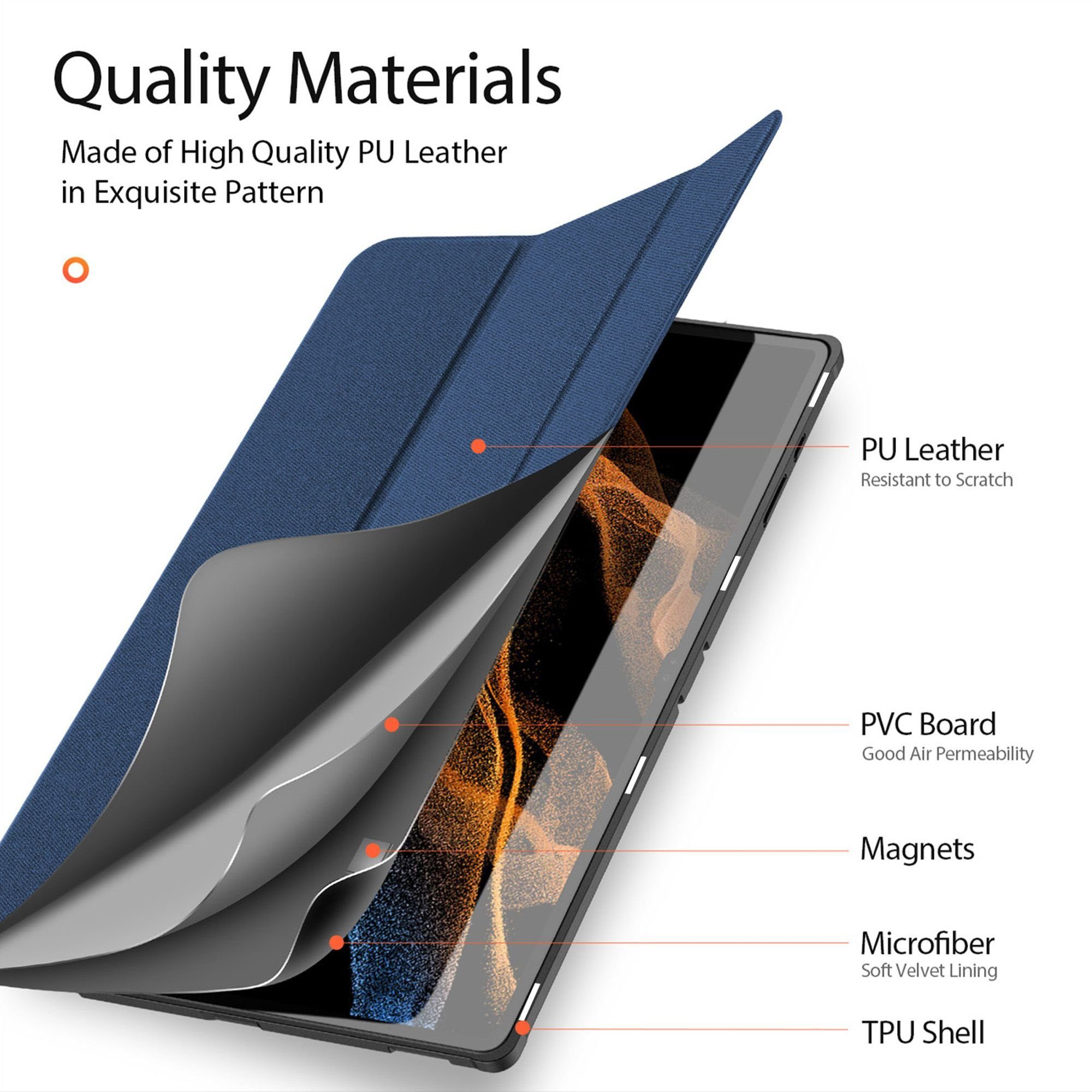 Dux Ducis Tablet-Hülle Domo Tablethülle für Samsung Galaxy Tab S9 Ultra / Tab S8 Ultra