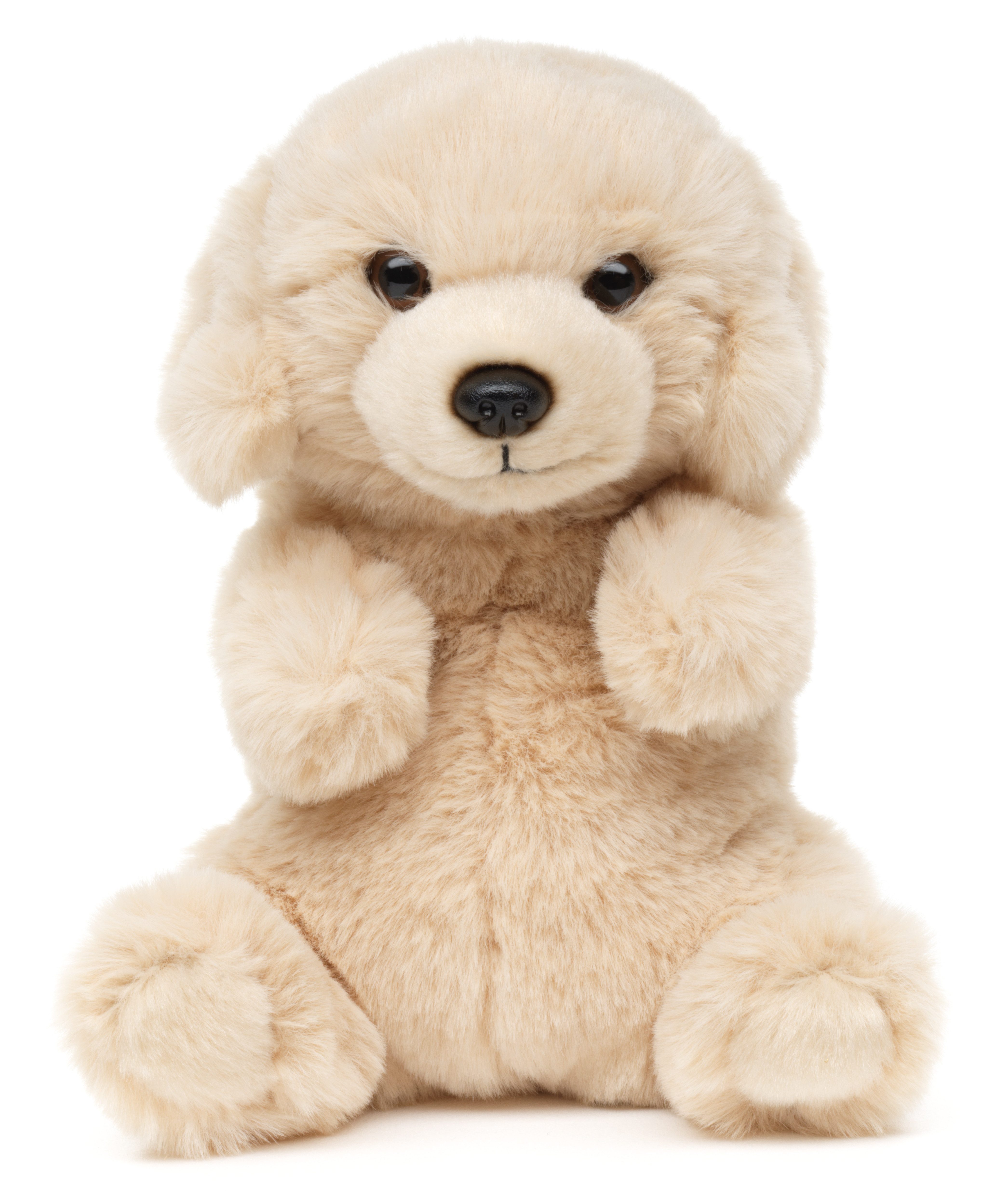 Uni-Toys Kuscheltier Labrador, sitzend - 17 cm (Höhe) - Plüsch-Hund - Plüschtier, zu 100 % recyceltes Füllmaterial