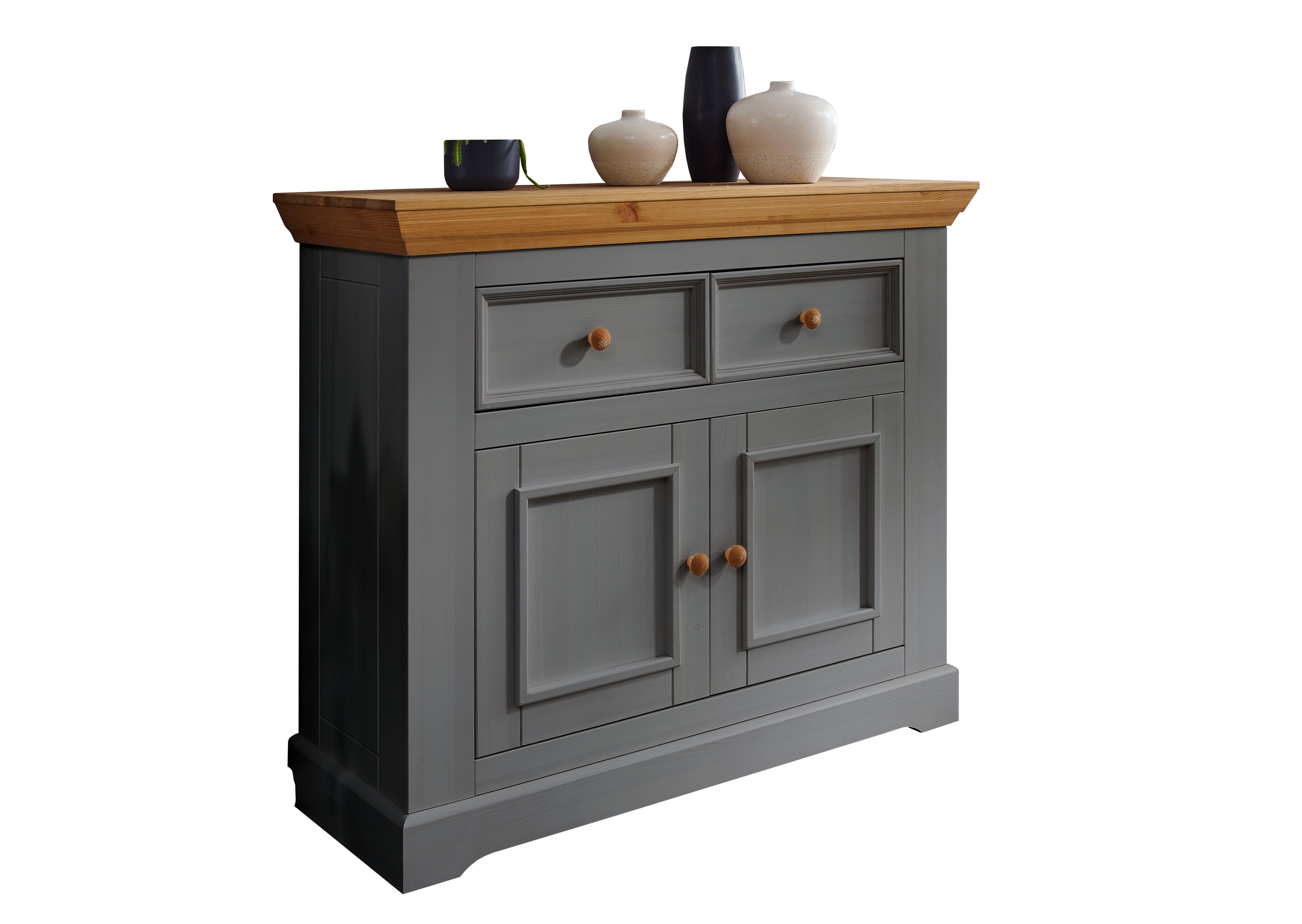 Woodroom Anrichte Oslo, Kiefer weiß oder grau gewachst